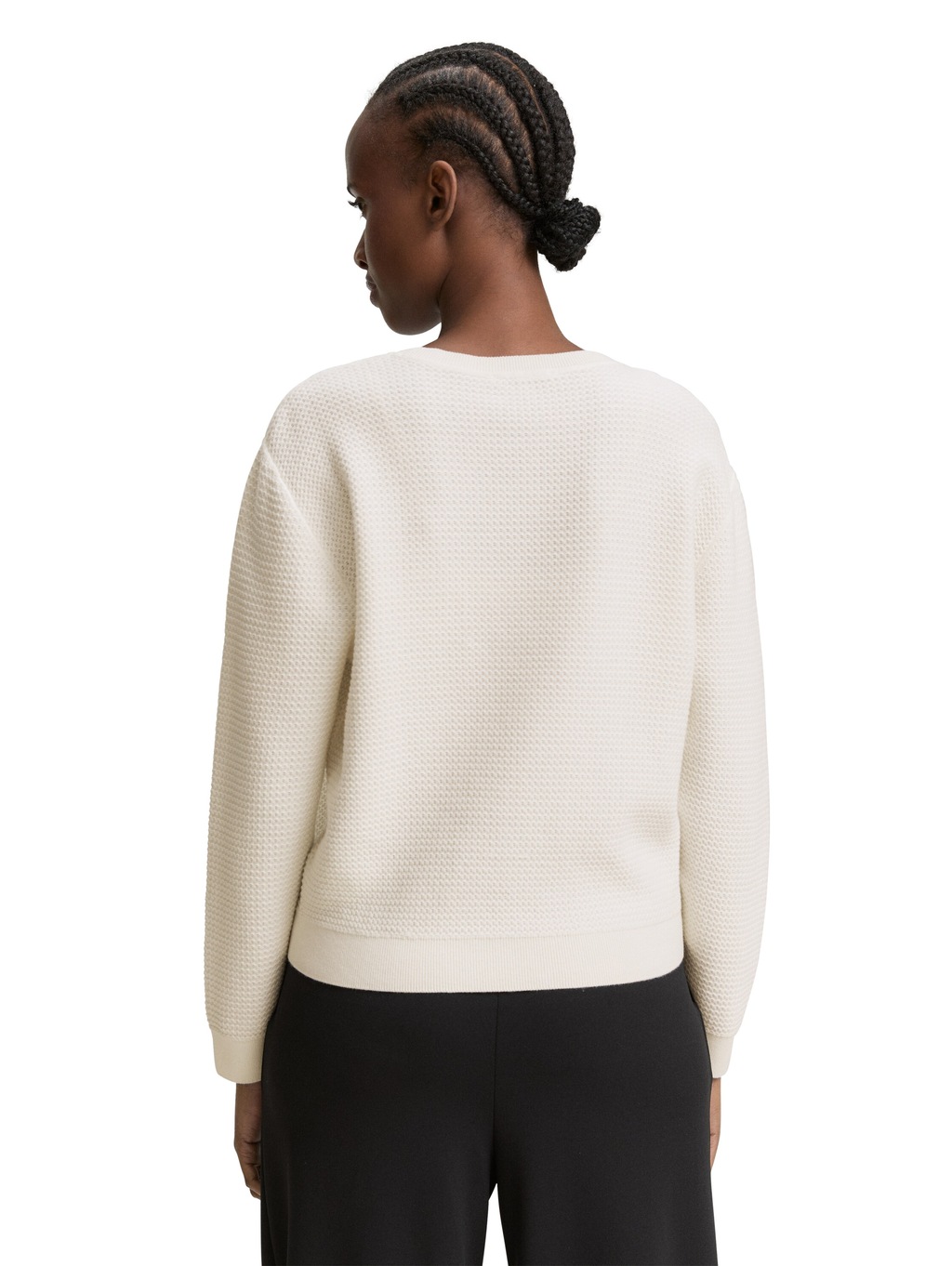 TOM TAILOR Denim Strickpullover, mit Rippbündchen günstig online kaufen