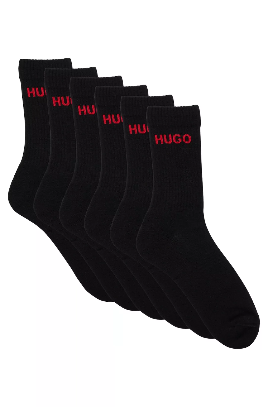 HUGO Underwear Socken "6P QS RIB LOGO CC", (Packung, 6er Pack), mit eingest günstig online kaufen