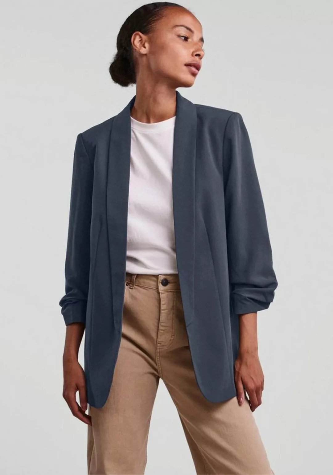 pieces Blusenblazer PCBOSELLA 3/4 BLAZER NOOS mit Faltendetail am Ärmel günstig online kaufen