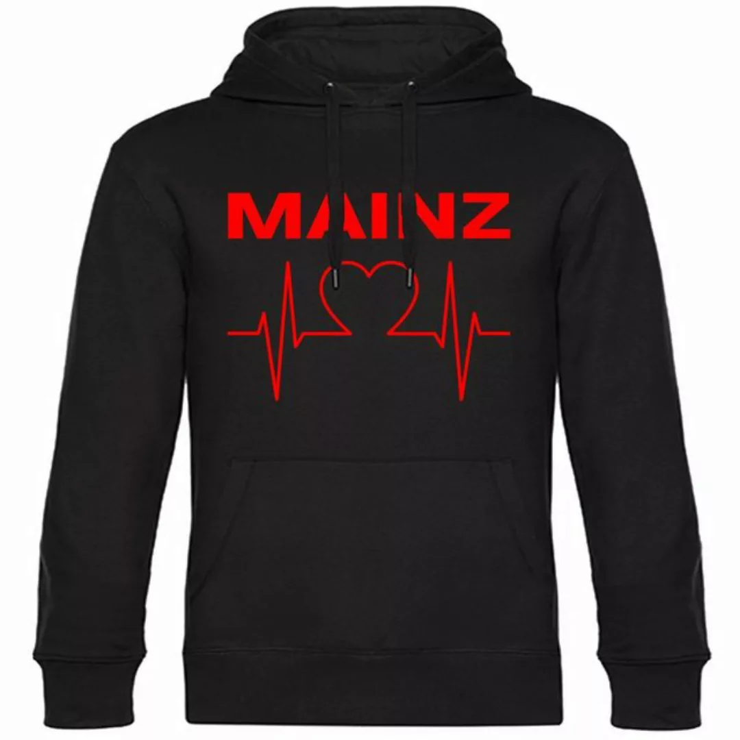 multifanshop Kapuzensweatshirt Mainz - Herzschlag - Pullover günstig online kaufen