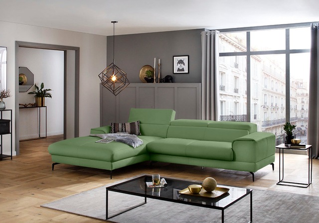 W.SCHILLIG Ecksofa "piedroo, Designsofa mit tollem Sitzkomfort, L-Form", Ko günstig online kaufen