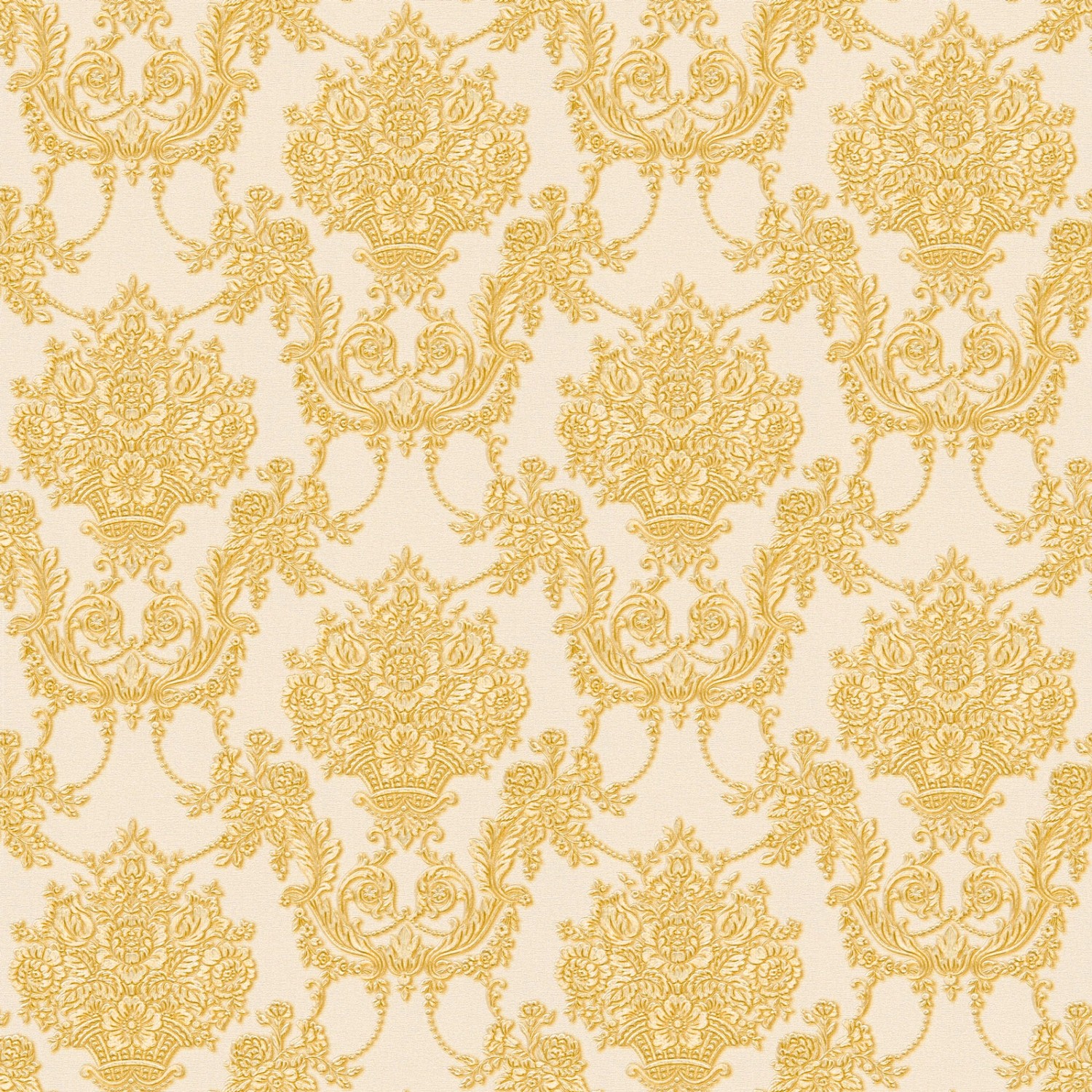 Bricoflor Goldene Tapete Elegant Schlafzimmer und Esszimmer Vliestapete mit günstig online kaufen