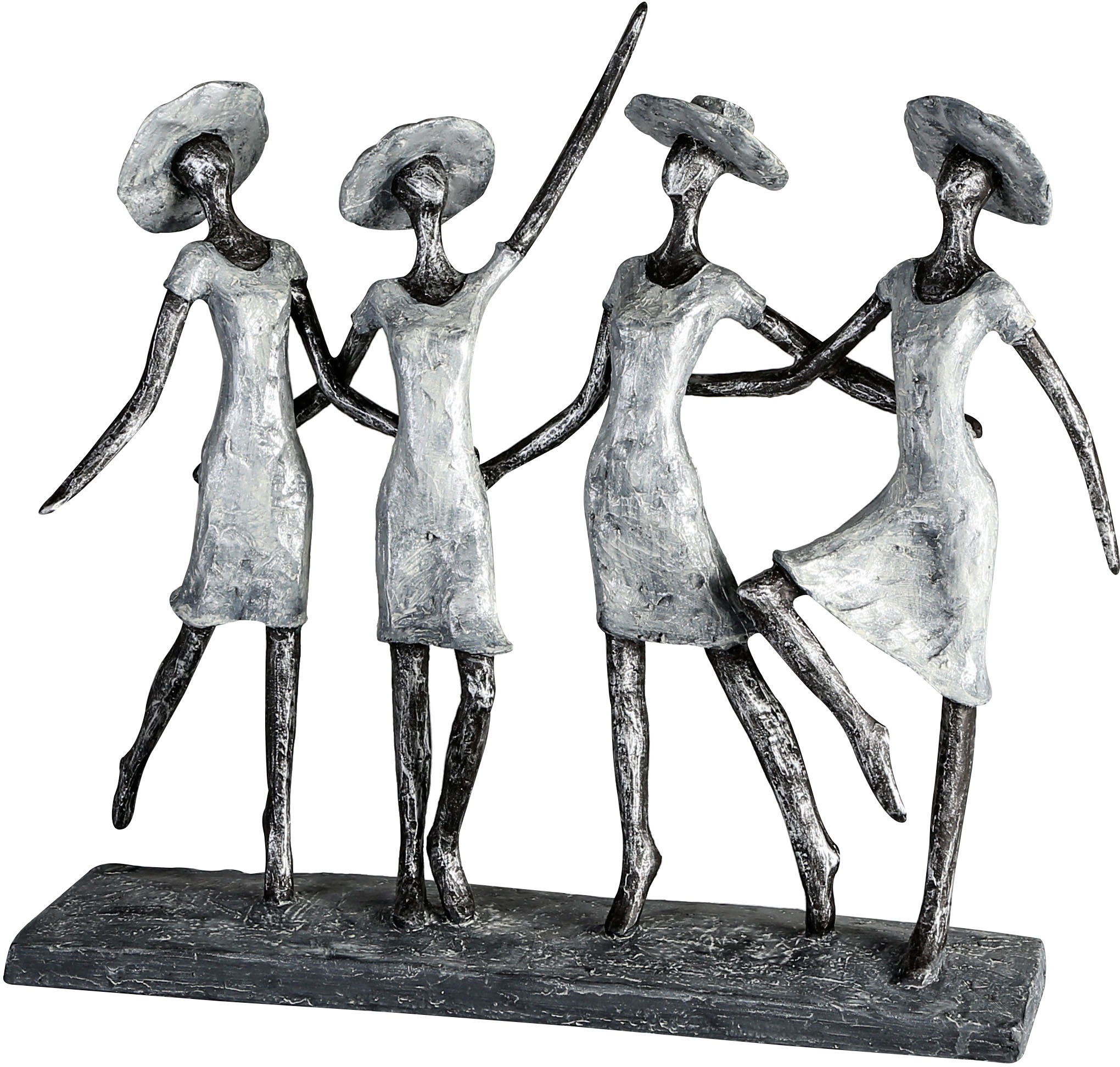 Casablanca by Gilde Dekofigur »Skulptur 4 Ladys, antik silber«, Dekoobjekt, günstig online kaufen