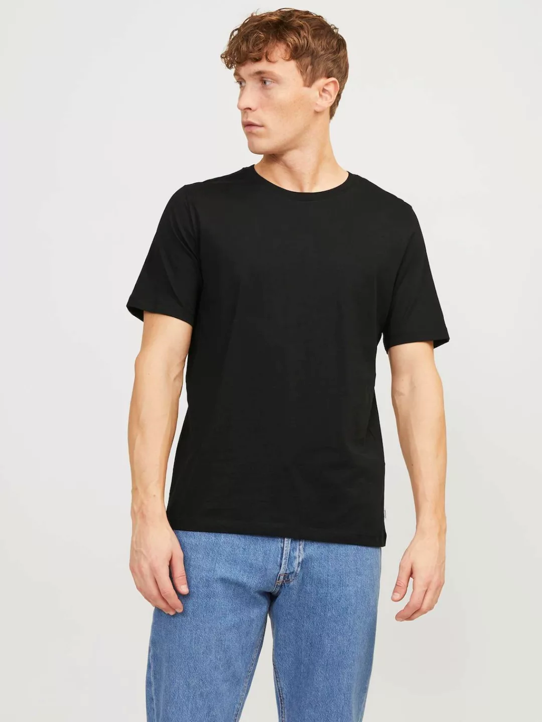 Jack & Jones Herren Rundhals T-Shirt JJEORGANIC BASIC Regular Fit 5er Pack günstig online kaufen