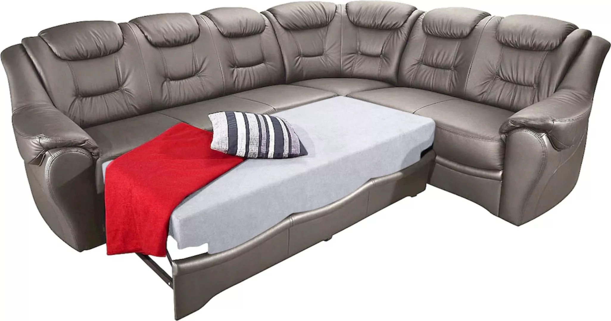 sit&more Ecksofa »Bellevue L-Form«, wahlweise mit Bettfunktion günstig online kaufen