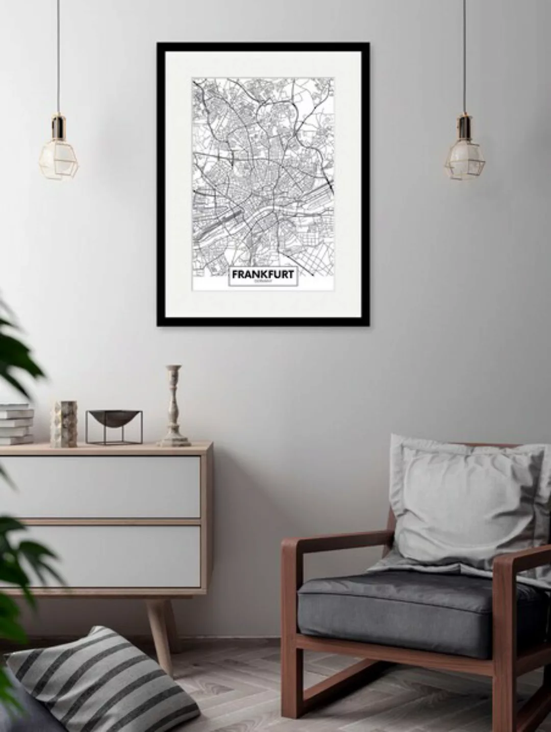 queence Bild "Frankfurt Stadtkarte", Städte, (1 St.) günstig online kaufen