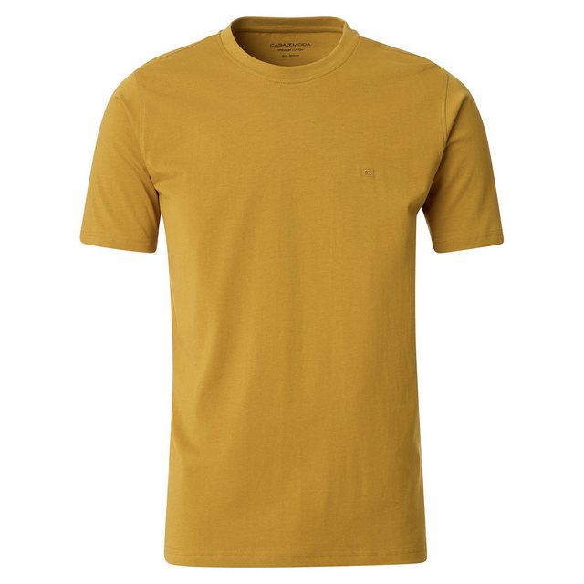 CASAMODA Rundhalsshirt Große Größen Herren CasaModa Basic T-Shirt curry günstig online kaufen