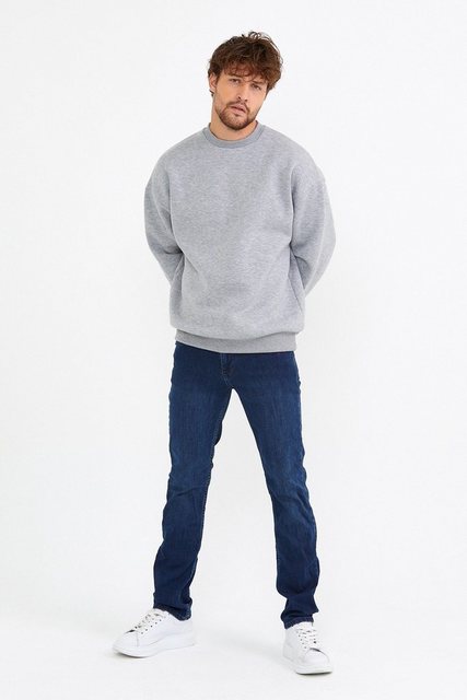COFI Casuals Sweater Basic Sweatshirt Langarm Oversize Pullover Baumwolle L günstig online kaufen