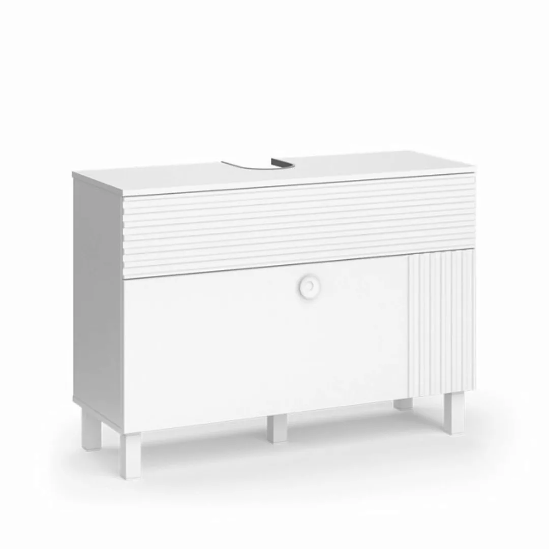 Vicco Waschbeckenunterschrank Sola, Weiß, 100.2 x 72.4 cm mit 2 Schubladen günstig online kaufen