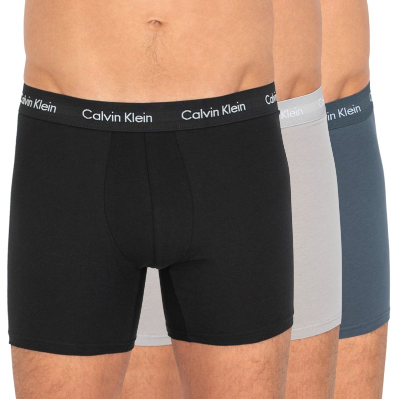 Calvin Klein 3-er Set Boxer Briefs Schwarz, Blau & Beige günstig online kaufen