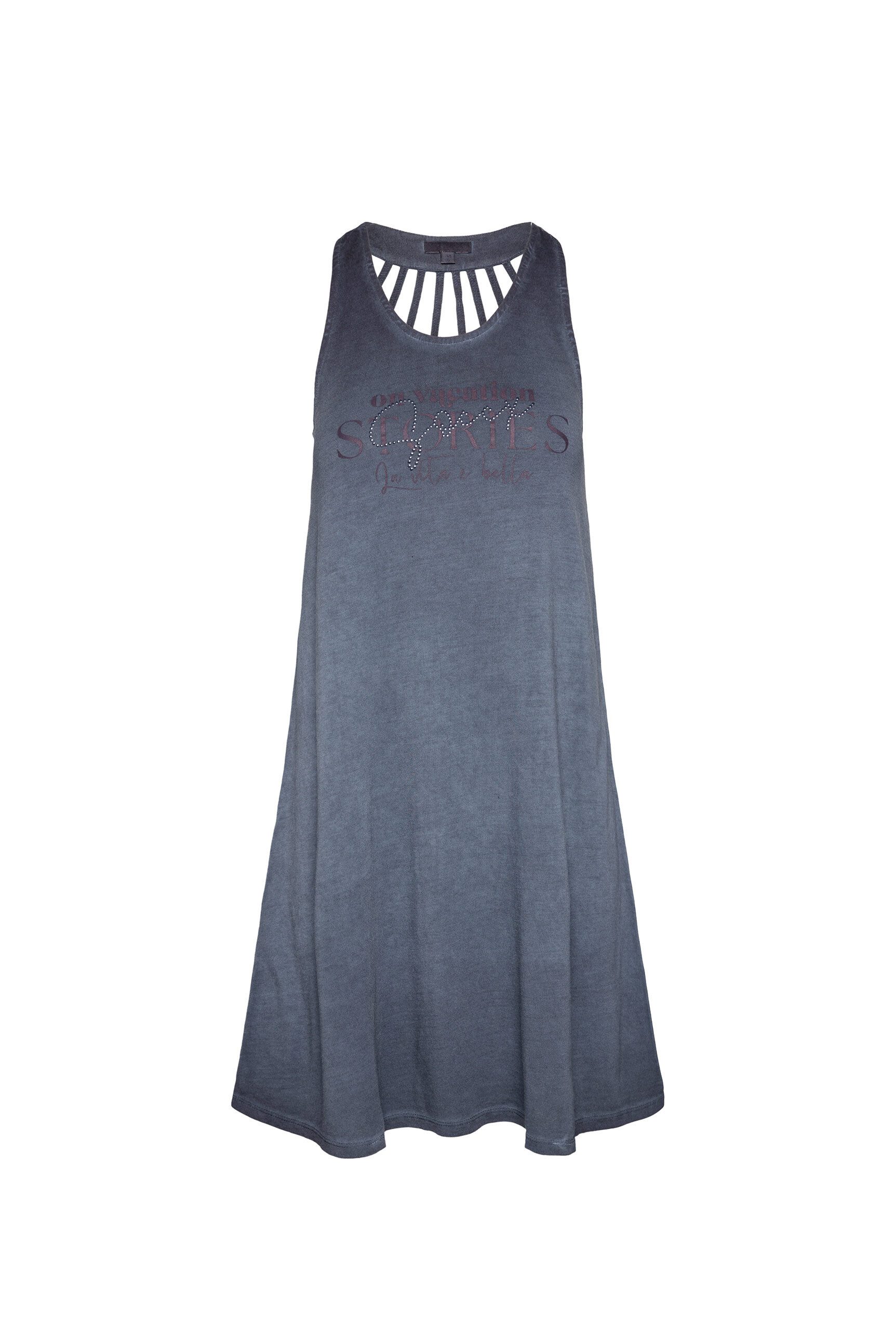 SOCCX Trägerkleid, mit Glitzerstein-Wording günstig online kaufen
