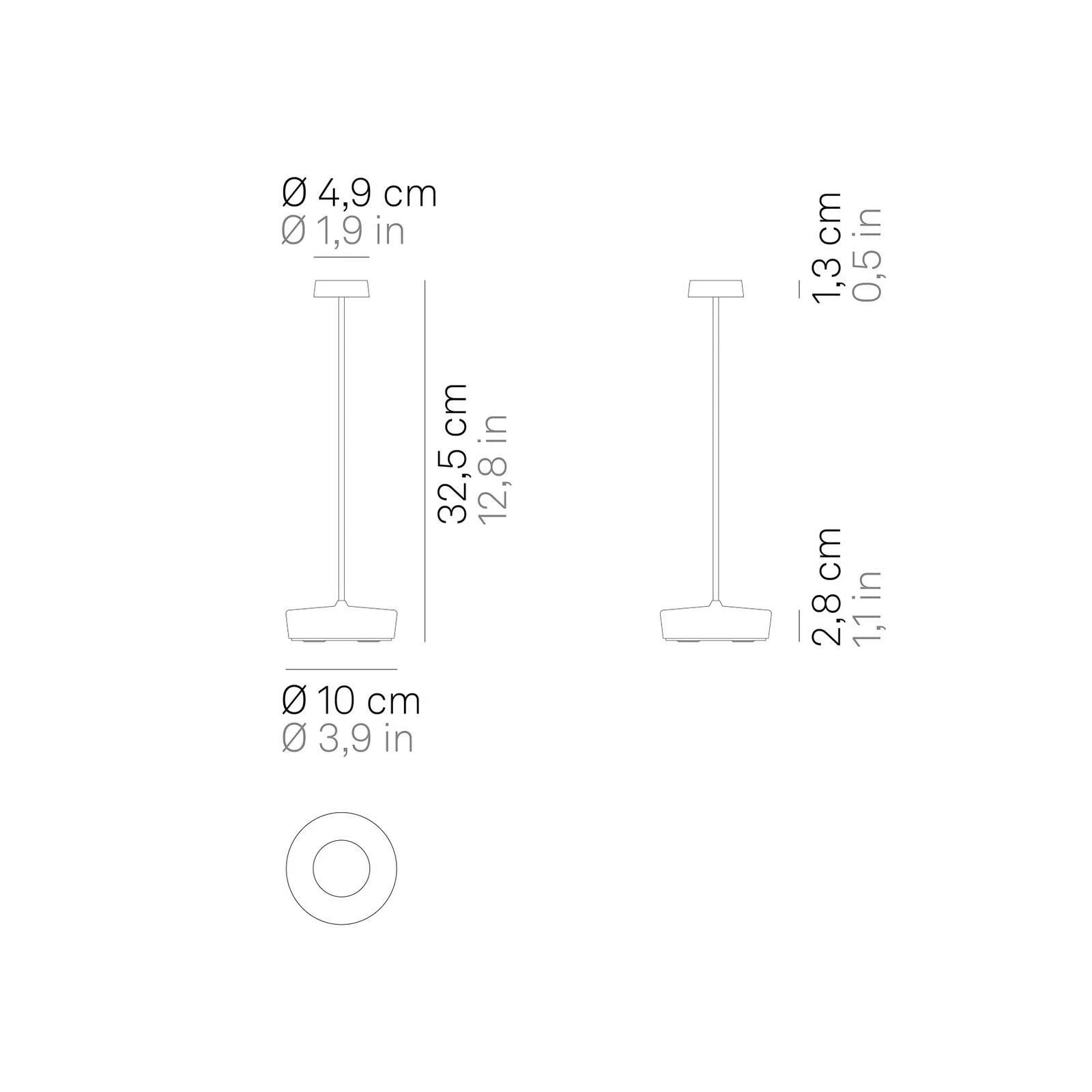 Zafferano Swap Akku-Tischlampe, IP65 schwarz günstig online kaufen