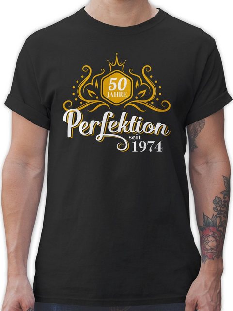 Shirtracer T-Shirt Fünfzig Jahre Perfektion 1974 50. Geburtstag günstig online kaufen