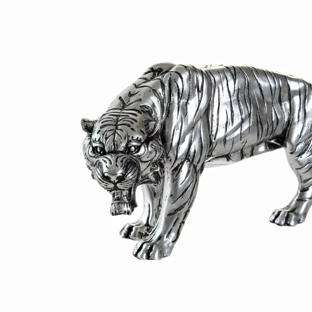 Deko-figur Dkd Home Decor Tiger Silberfarben Harz (31 X 7.5 X 13.5 Cm) günstig online kaufen