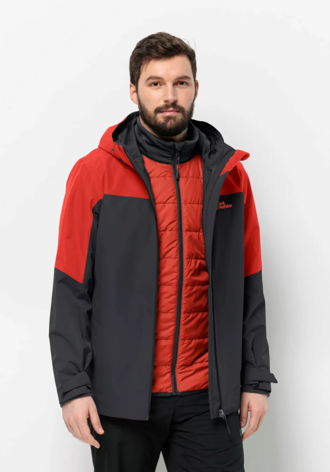 Jack Wolfskin 3-in-1-Funktionsjacke "GLAABACH 3IN1 JKT M", mit Kapuze günstig online kaufen