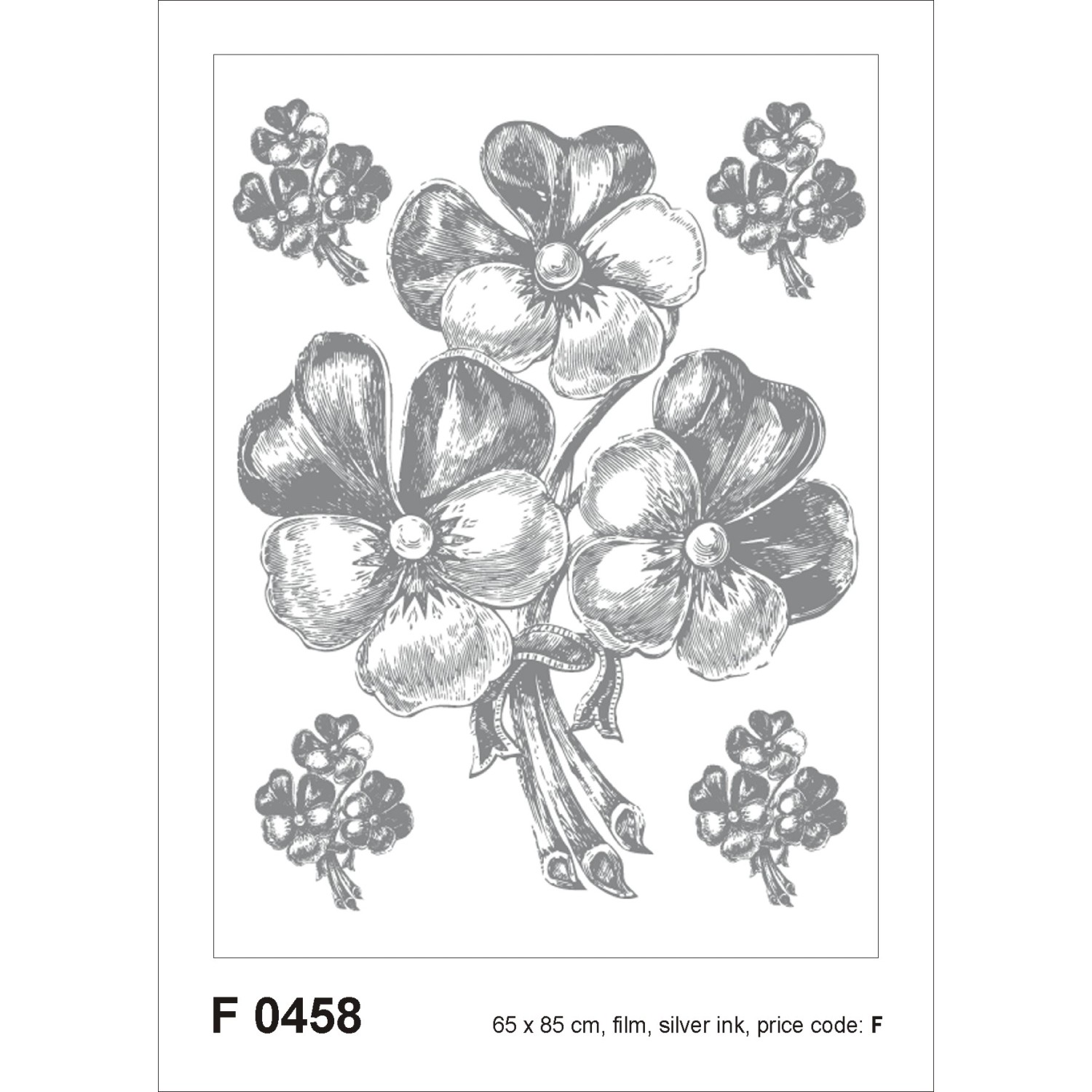 Sanders & Sanders Wandtattoo Blumen Grau 65 x 85 cm 600259 günstig online kaufen