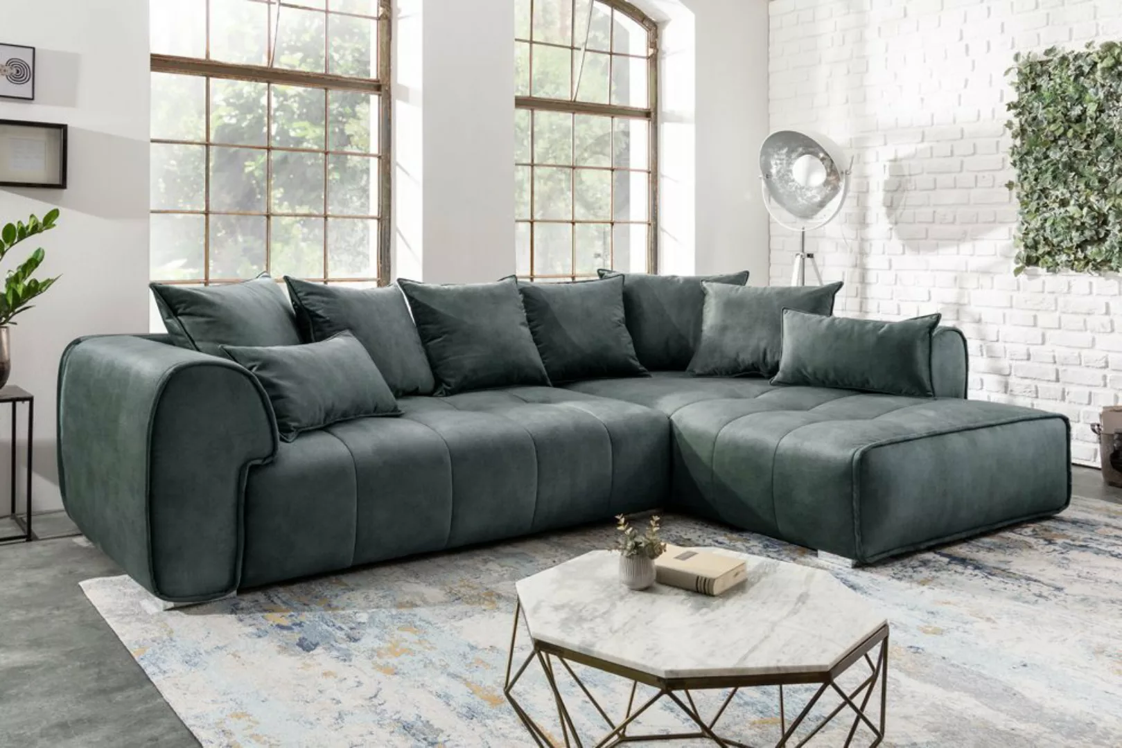 riess-ambiente Ecksofa CLAN 320cm anthrazit, 2 Teile, Eckcouch · XXL · inkl günstig online kaufen