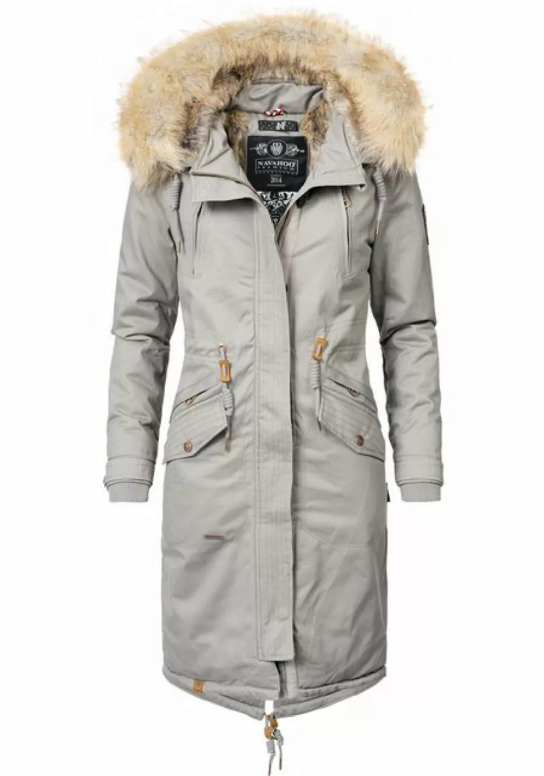 Navahoo Wintermantel Kin-Joo stylischer Damen Parka mit Kunstfell-Kapuze günstig online kaufen