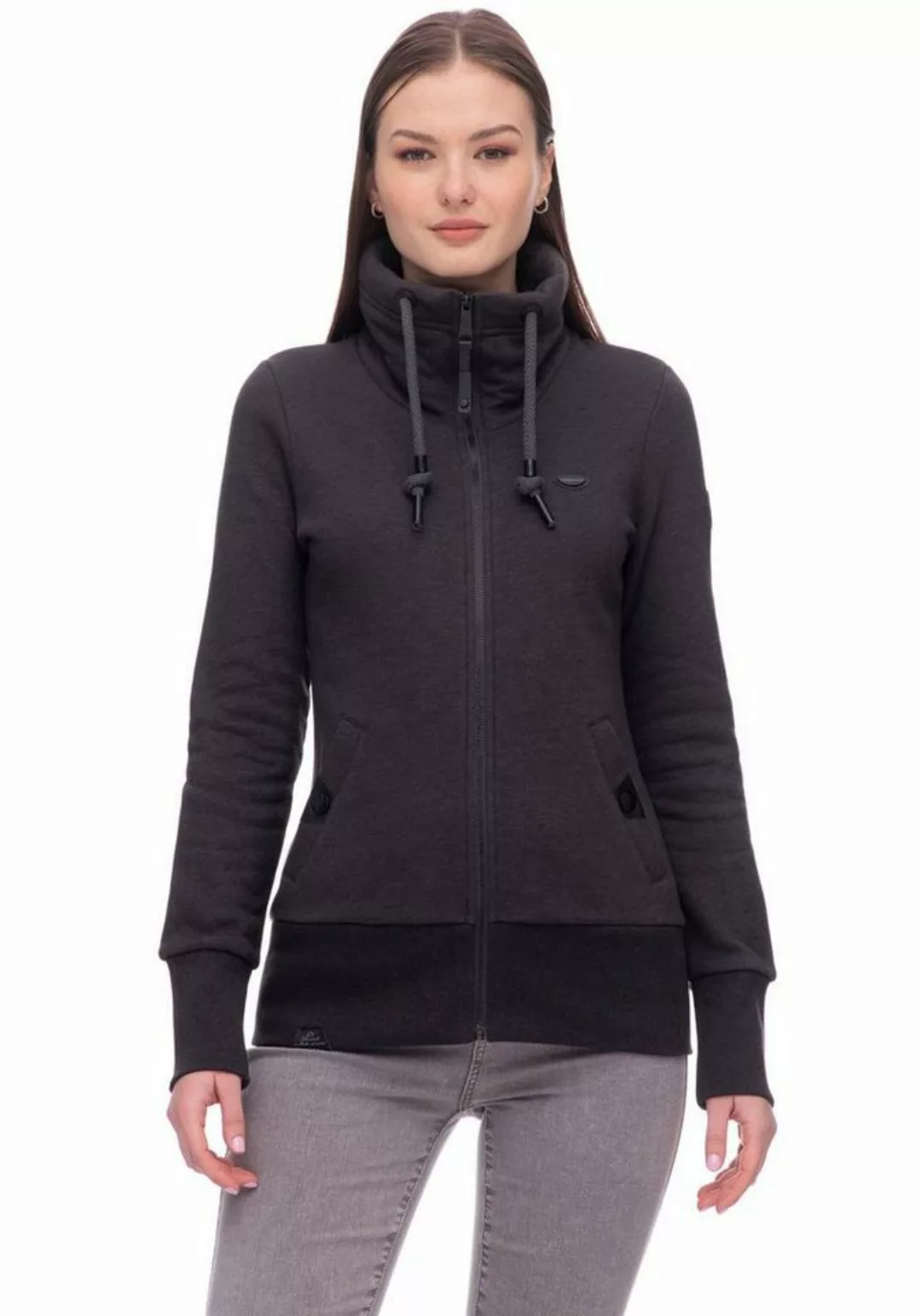 Ragwear Sweatjacke RYLIE ZIP CORE Stehkragen mit Kordelzug und seitliche Ei günstig online kaufen