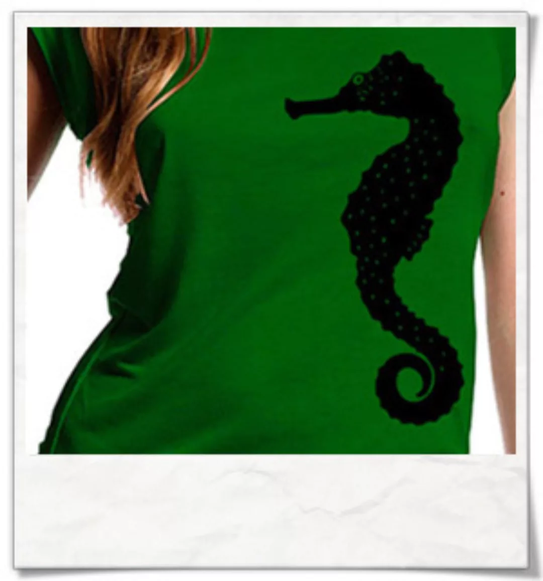 Seepferdchen Bambus T-shirt In Grün günstig online kaufen