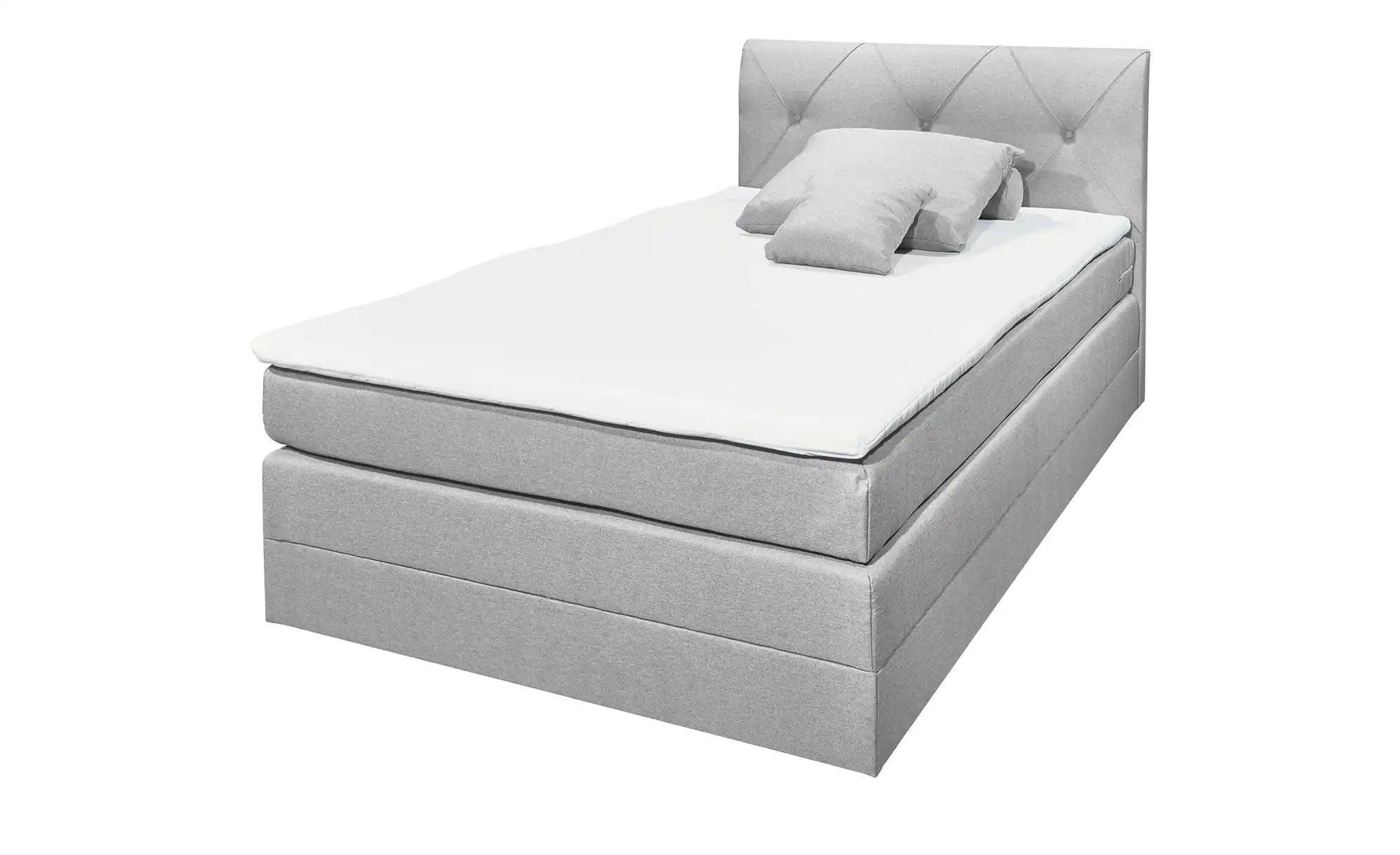 uno Boxspringbett mit Bettkasten Clay ¦ grau ¦ Maße (cm): B: 121 H: 113 Bet günstig online kaufen