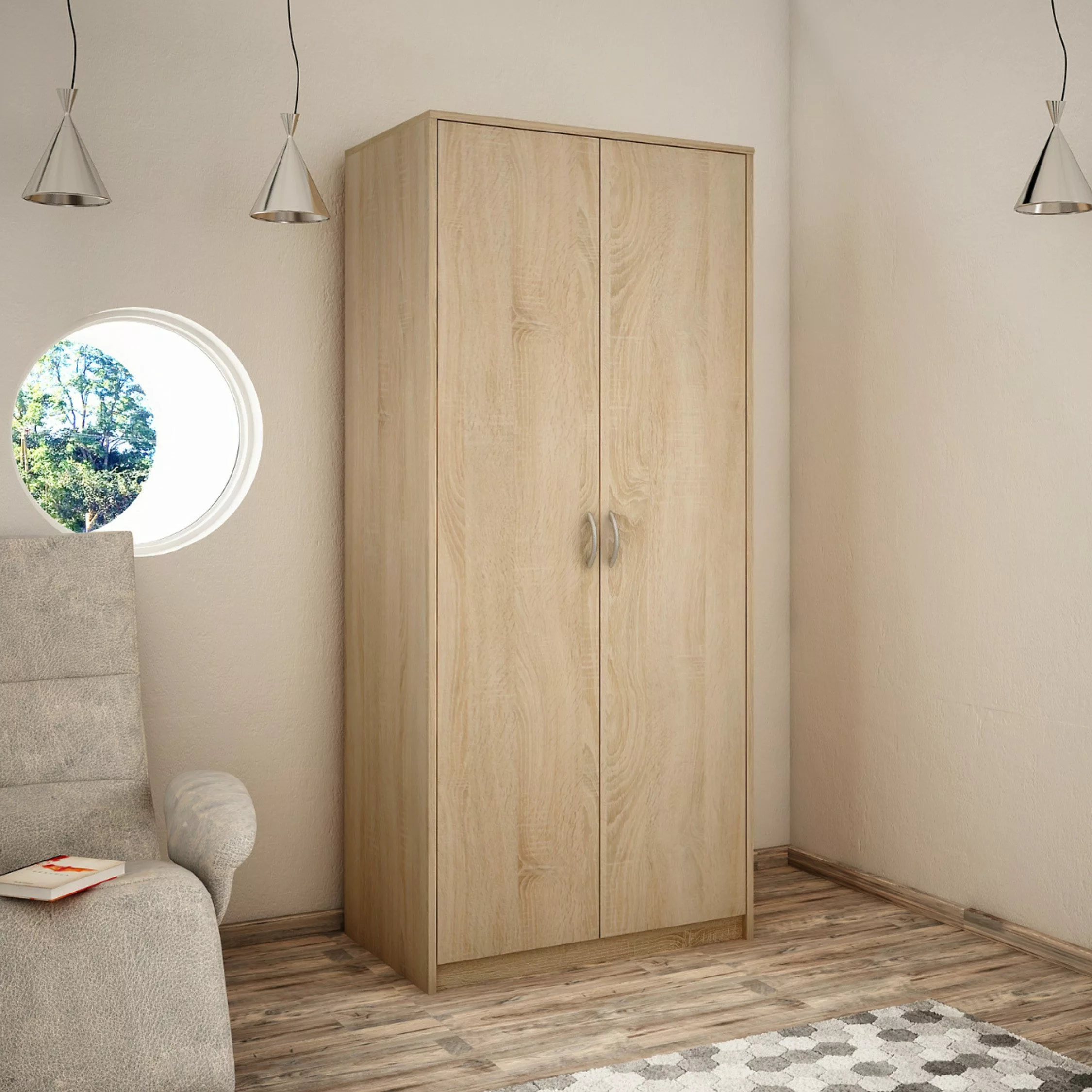 Home Collective Garderobenschrank Kleiderschrank mit 2 günstig online kaufen