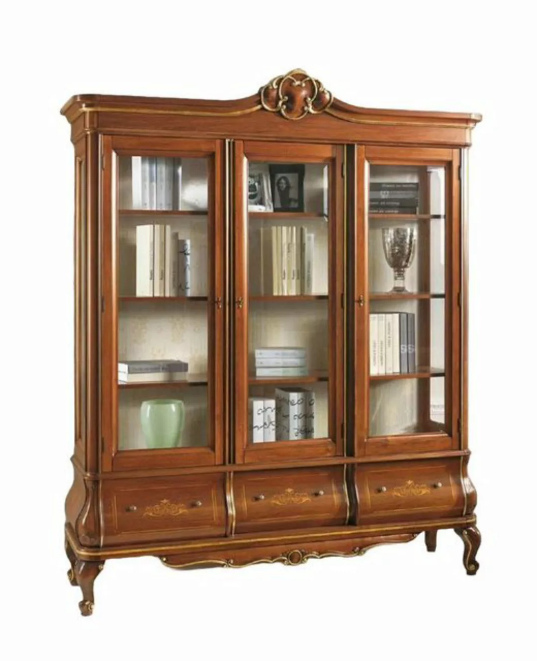 JVmoebel Vitrine Vitrine Schrank Bücher Regal Anrichte Klassische Italienis günstig online kaufen