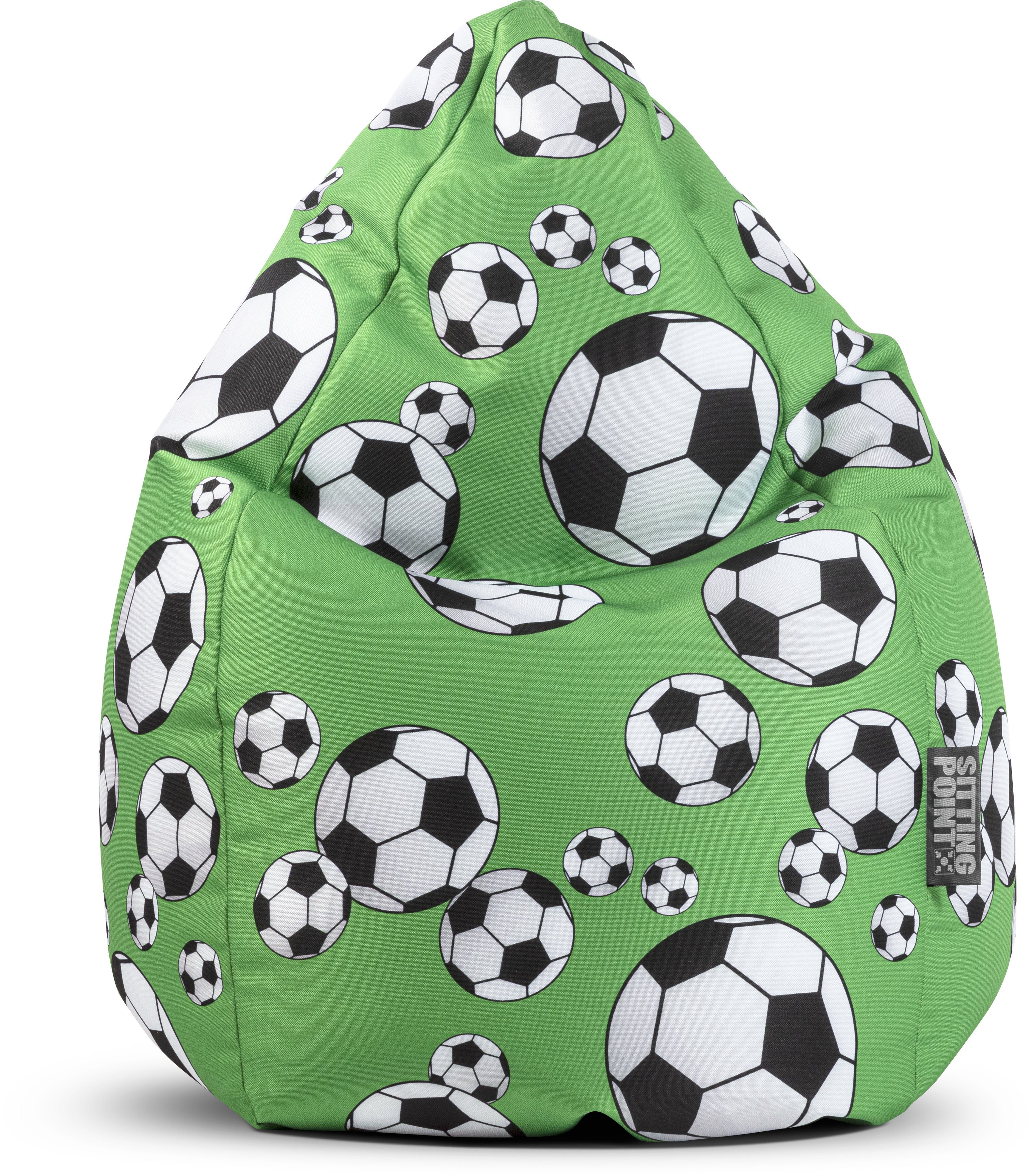 Sitting Point Sitzsack BeanBag Kicker 120 l Grün Fußball-Muster günstig online kaufen