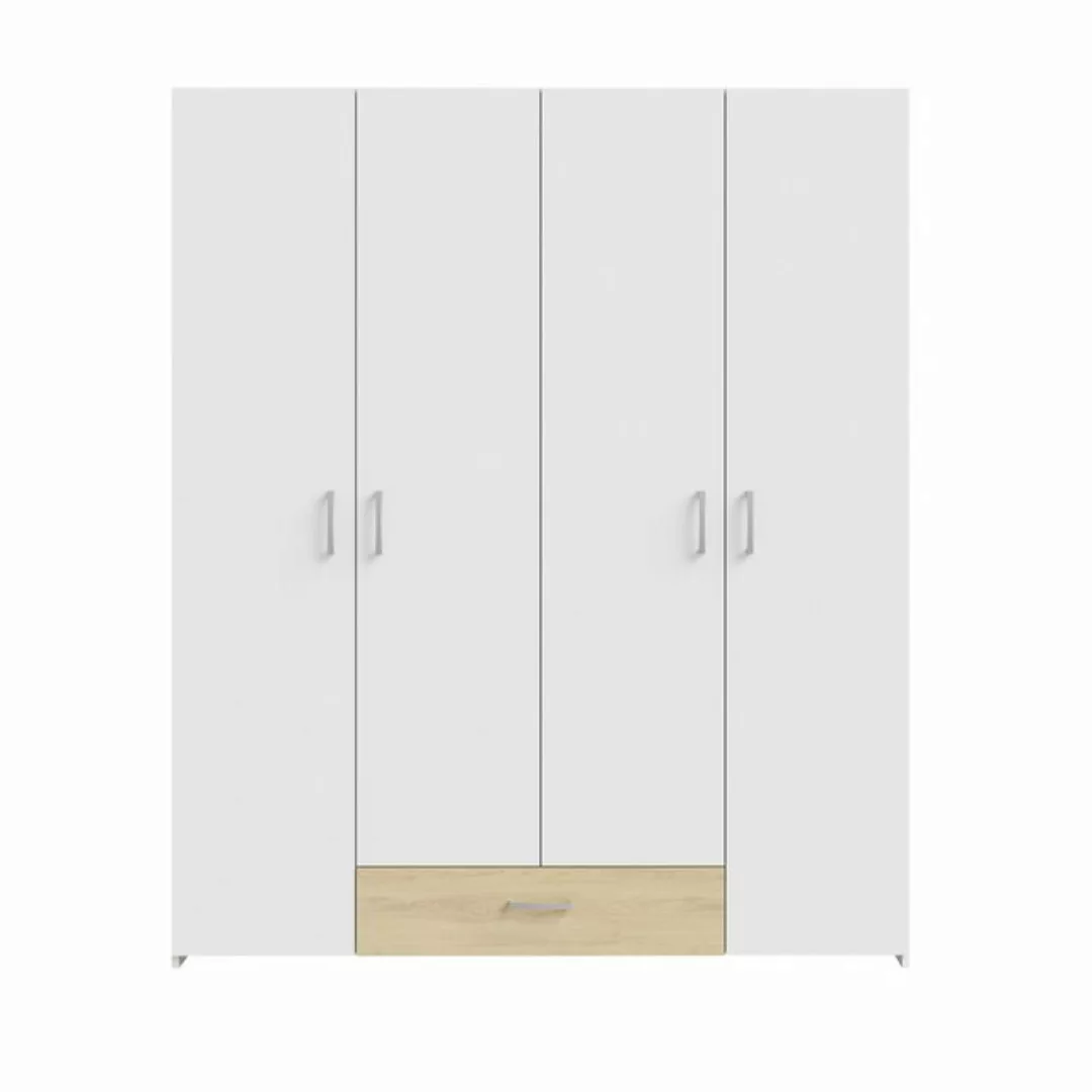 freiraum Drehtürenschrank ECONOBOX in Weiss / Puccini Eiche - 159,1x190,5x5 günstig online kaufen