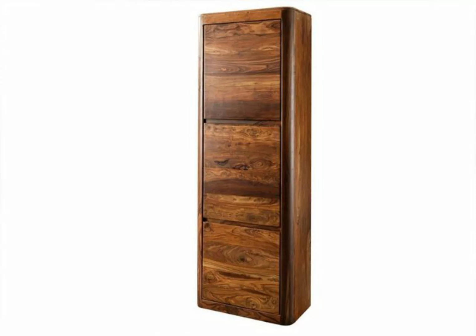 Massivmoebel24 Garderobenschrank (Dielenschrank Sheesham 70x37x200 walnuss günstig online kaufen