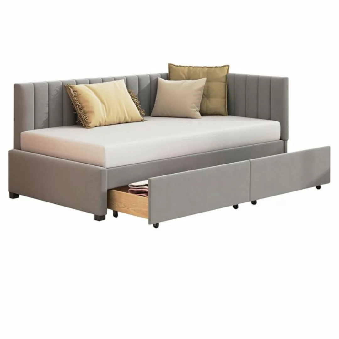 REDOM Polsterbett Daybett Tagesbett Schlafsofa (90x200 cm, mit Stauraumschu günstig online kaufen