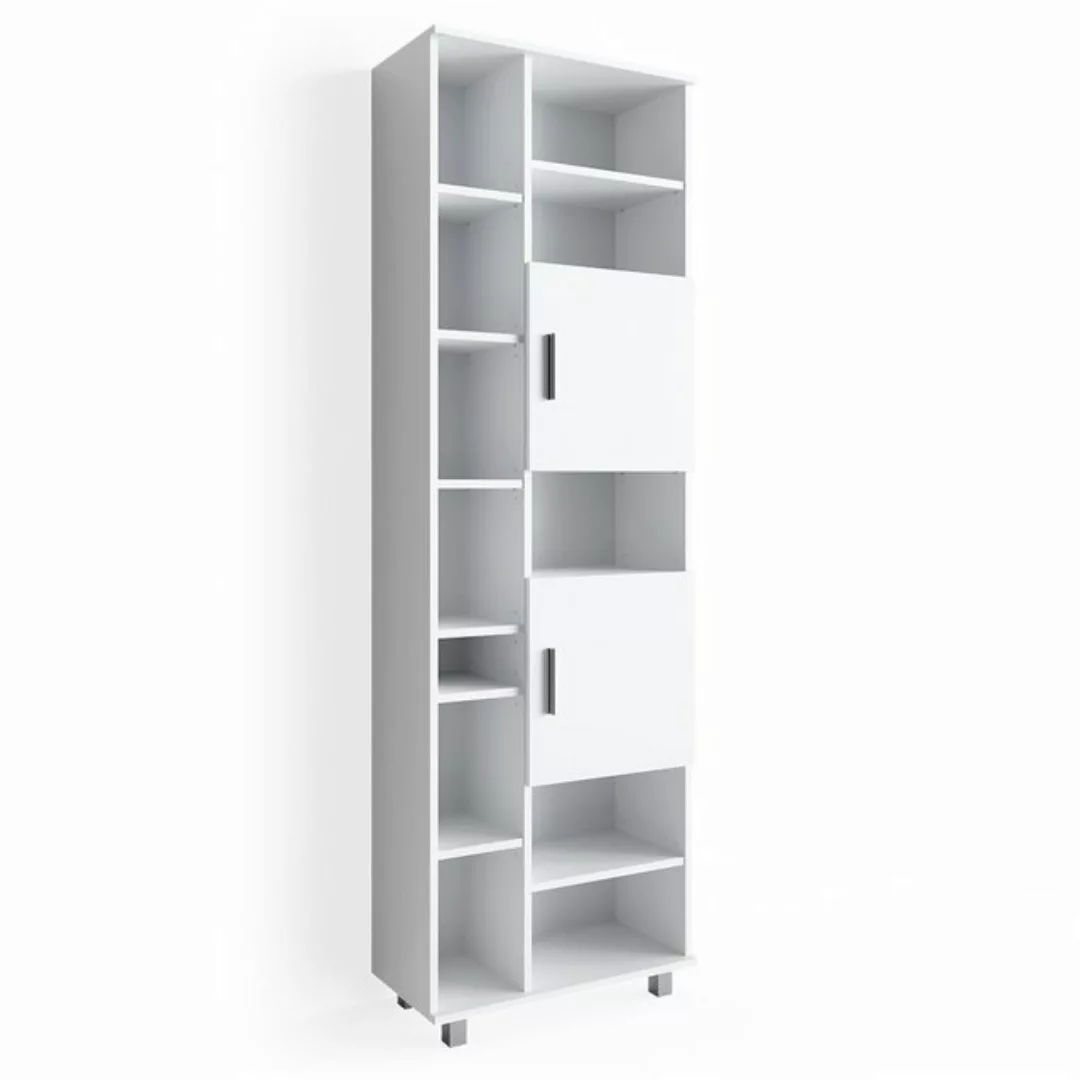 Vicco Hochschrank Ilias, Weiß, 60 x 190 cm Drehbar günstig online kaufen