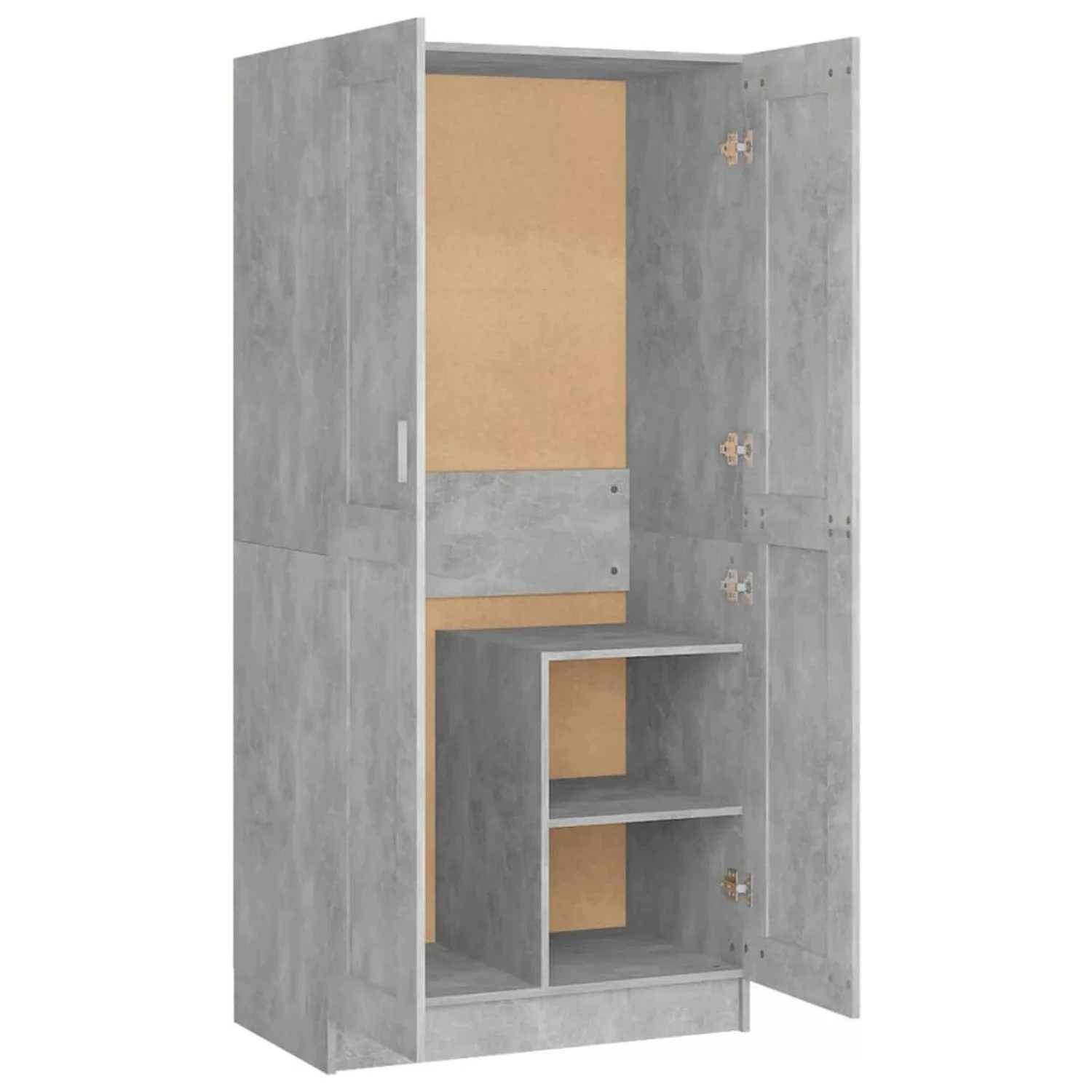 Kleiderschrank Betongrau 82,5x51,5x180 Cm Spanplatte günstig online kaufen