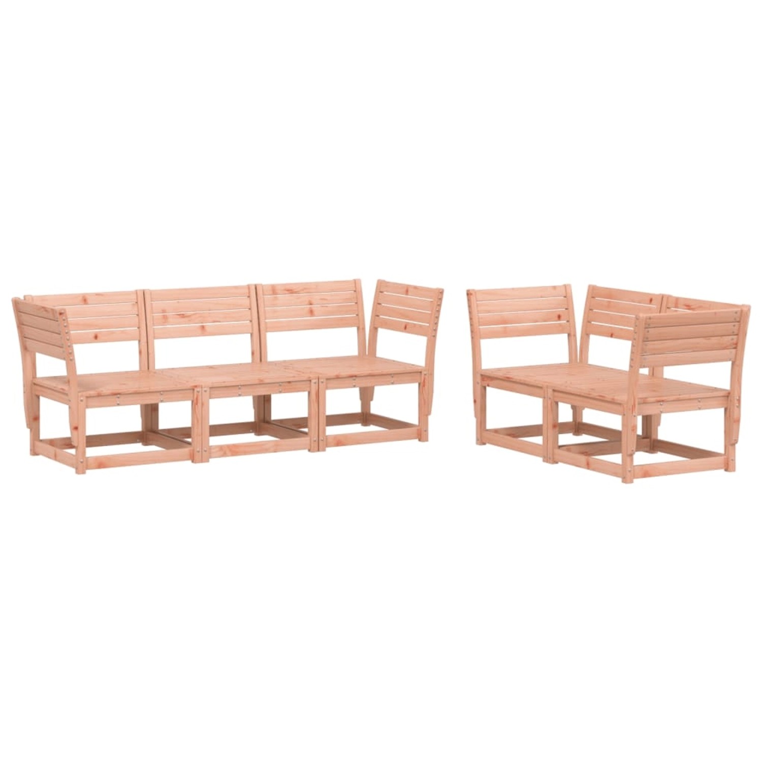 vidaXL 5-Tlg Garten-Sofagarnitur Massivholz Douglasie 3216998 günstig online kaufen