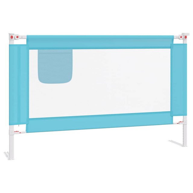 vidaXL Bett, Kleinkind-Bettschutzgitter Blau 120x25 cm Stoff günstig online kaufen