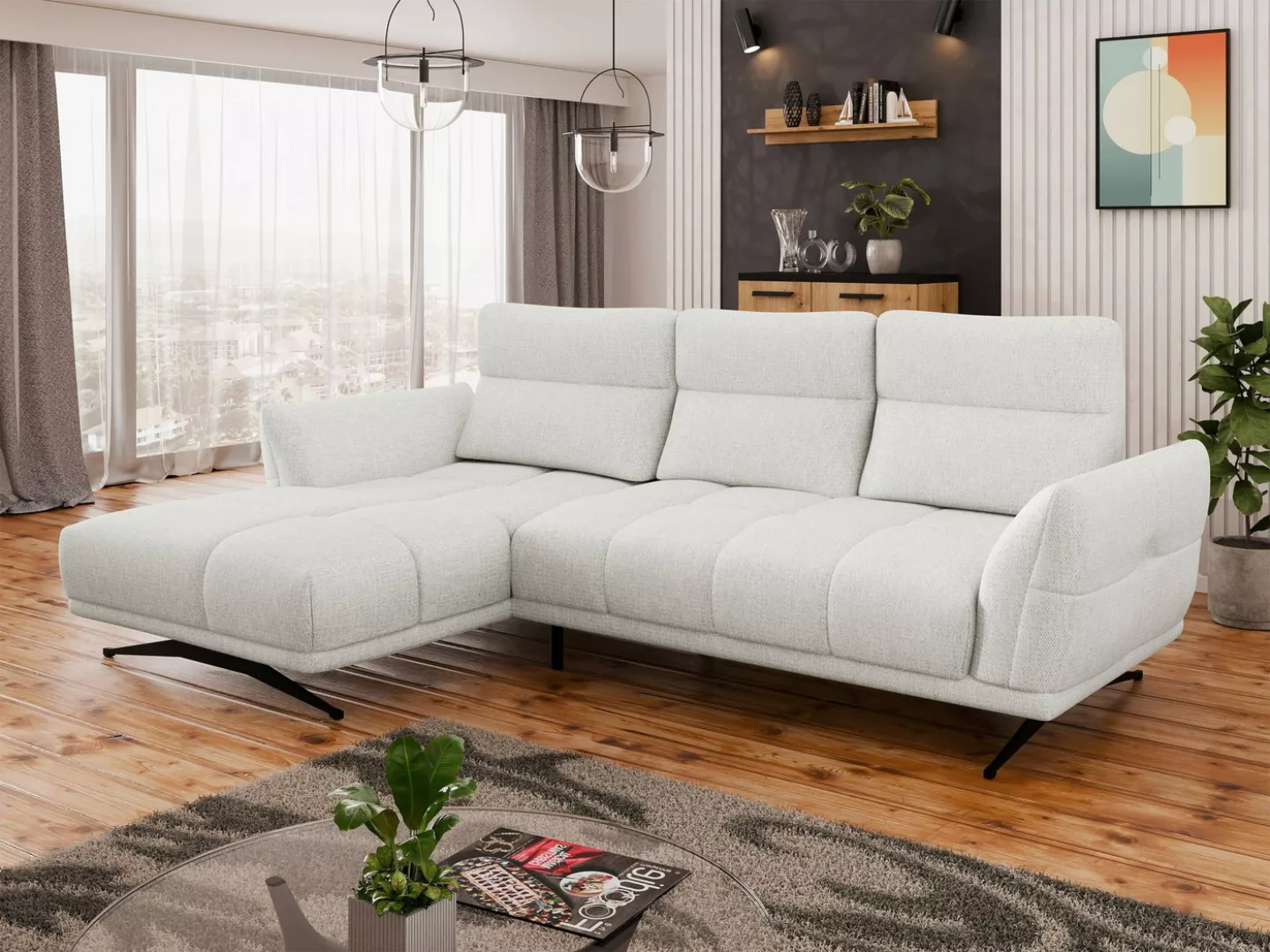 MIRJAN24 Ecksofa Giovanni Z LCH, mit Metallfüße, 298x195x100 cm günstig online kaufen