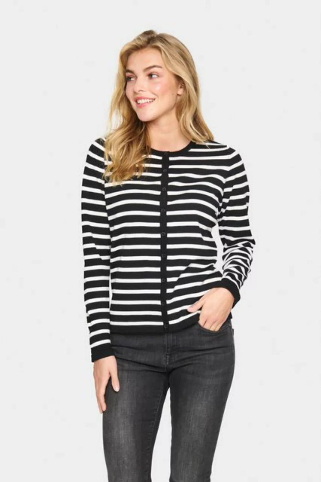 Saint Tropez Strickjacke MilaSZ Striped Cardigan günstig online kaufen