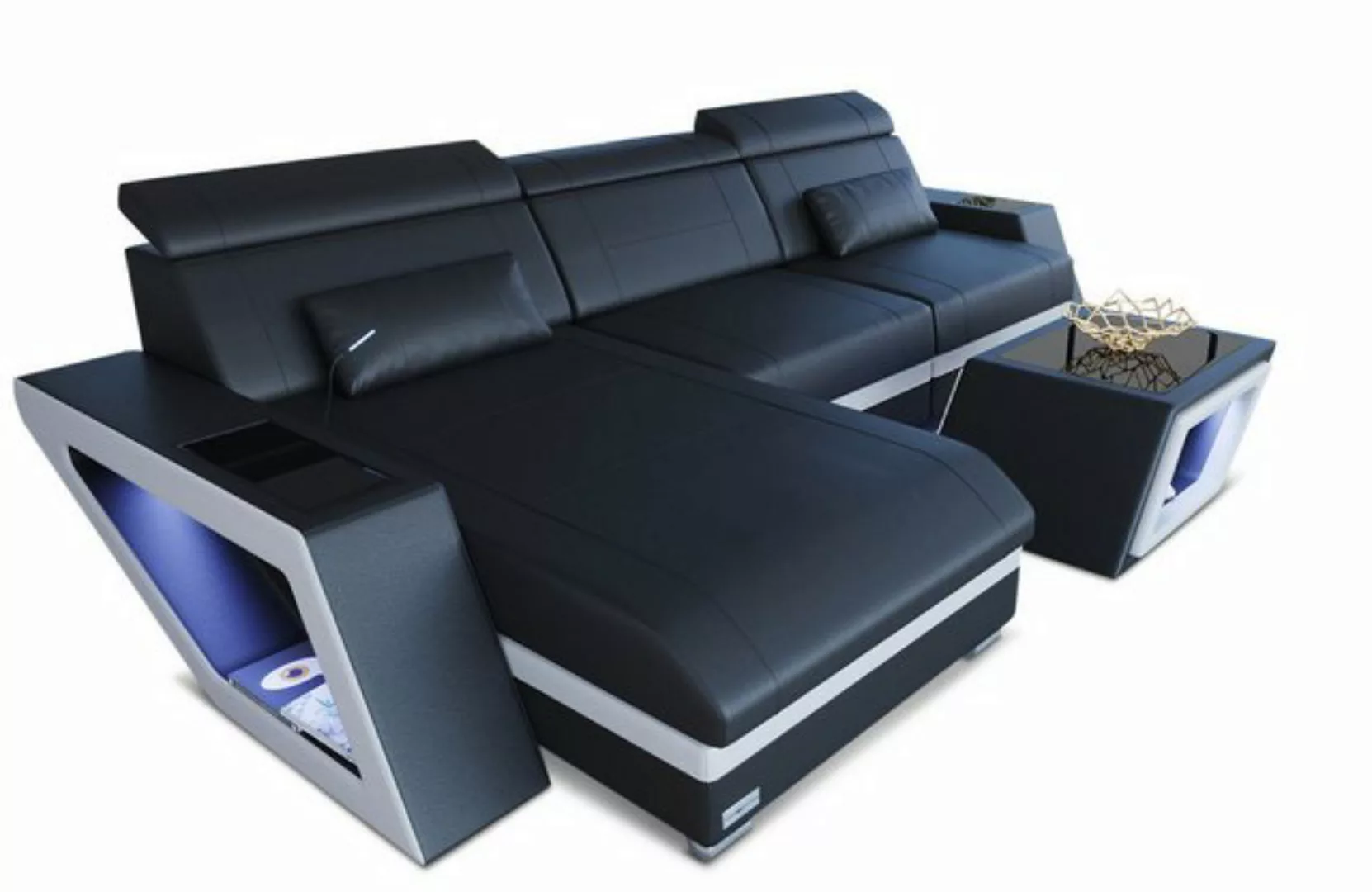 Sofa Dreams Ecksofa Ledersofa Catania L Form Mini, Designersofa, Sofa mit L günstig online kaufen