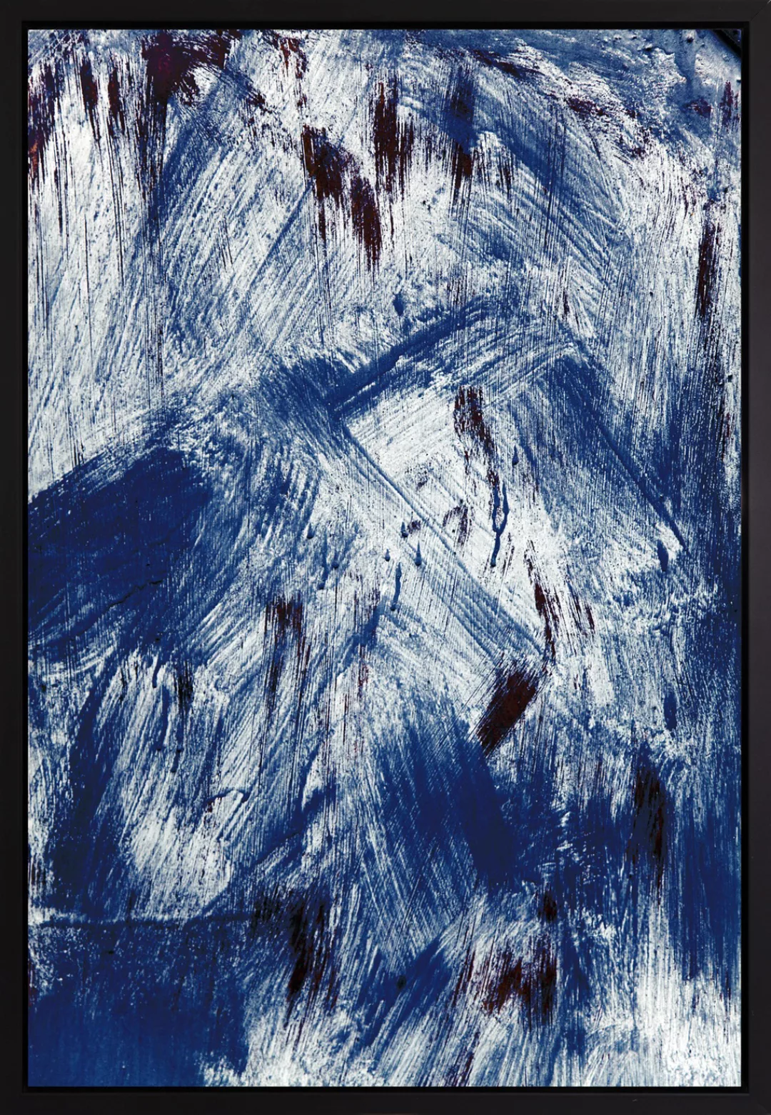 queence Leinwandbild »Abstrakt Blau und Weiß«, Abstrakt, mit einem Schatten günstig online kaufen