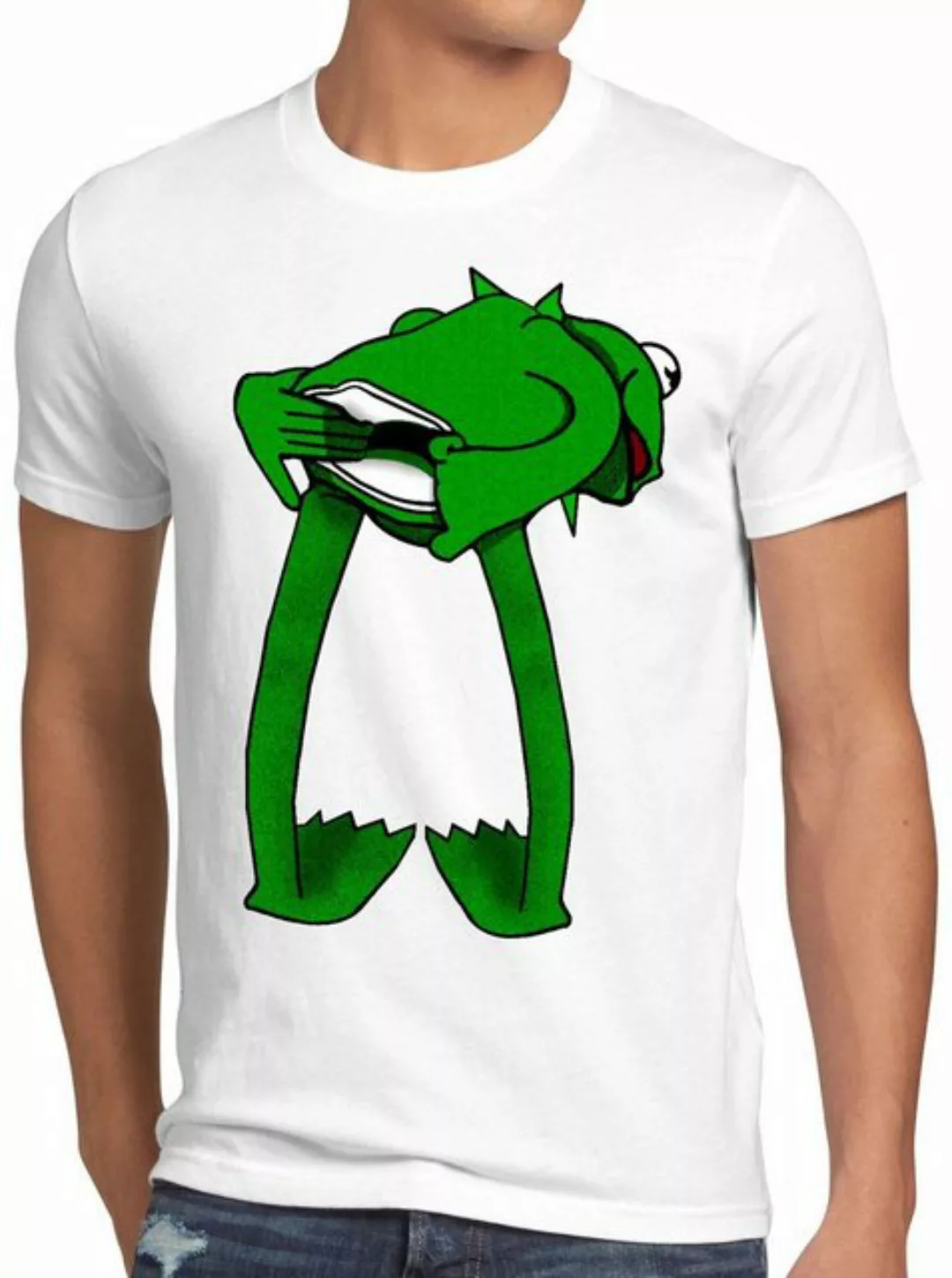 style3 Print-Shirt Herren T-Shirt Kermit Frosch handpuppe günstig online kaufen