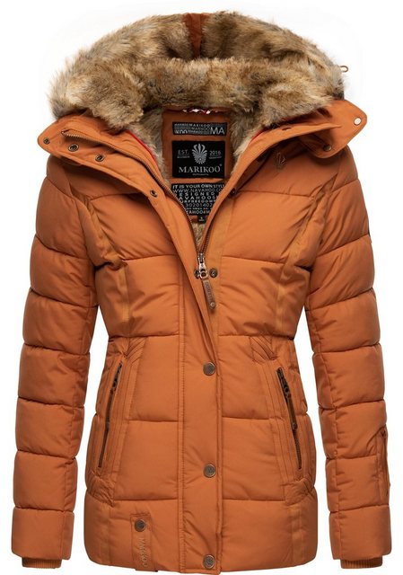 Marikoo Winterjacke Nekoo stylische Damen Steppjacke mit großer Kapuze günstig online kaufen