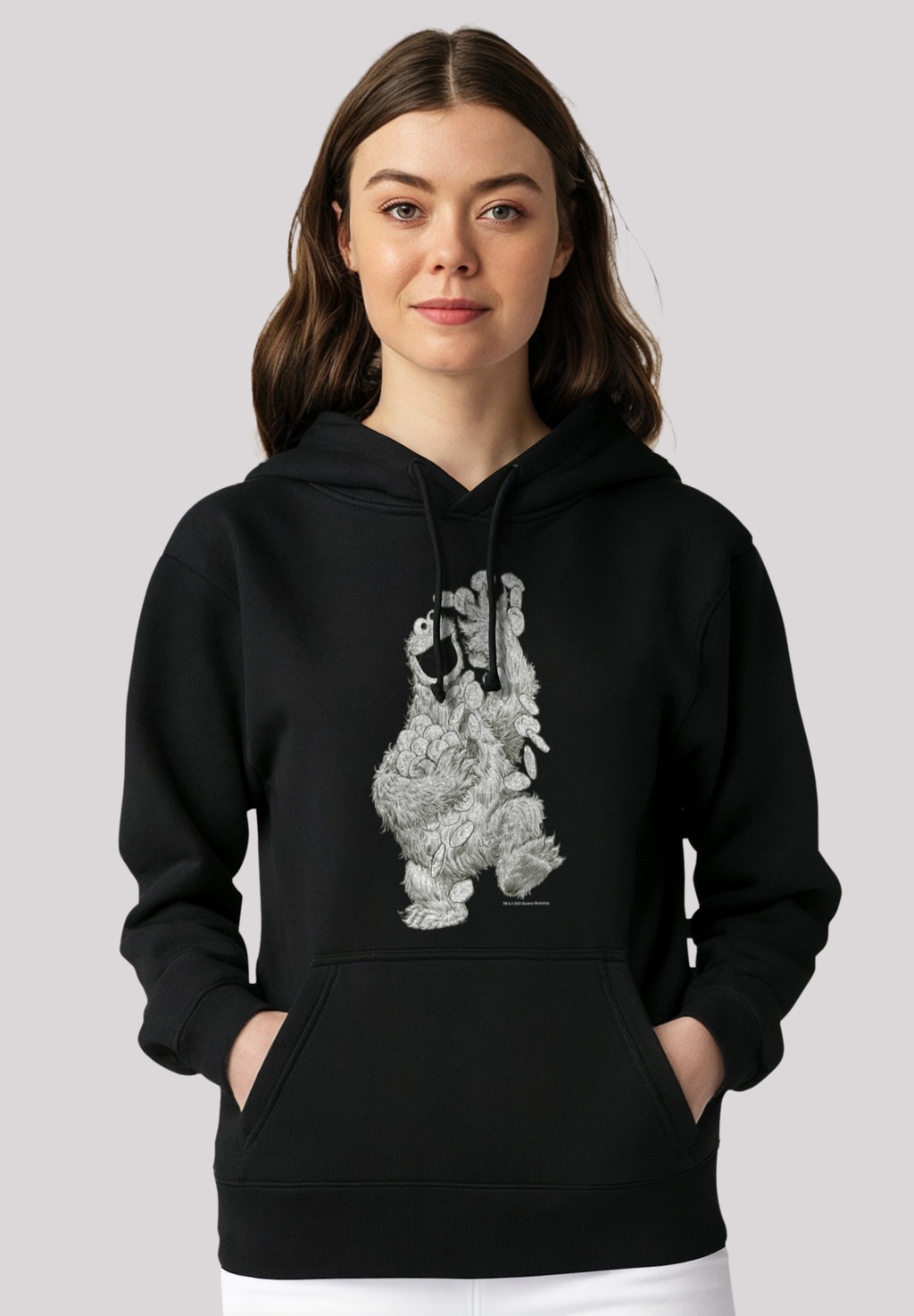 F4NT4STIC Kapuzenpullover "Sesamstraße Cookie Monster Pencil Drawing", Prem günstig online kaufen