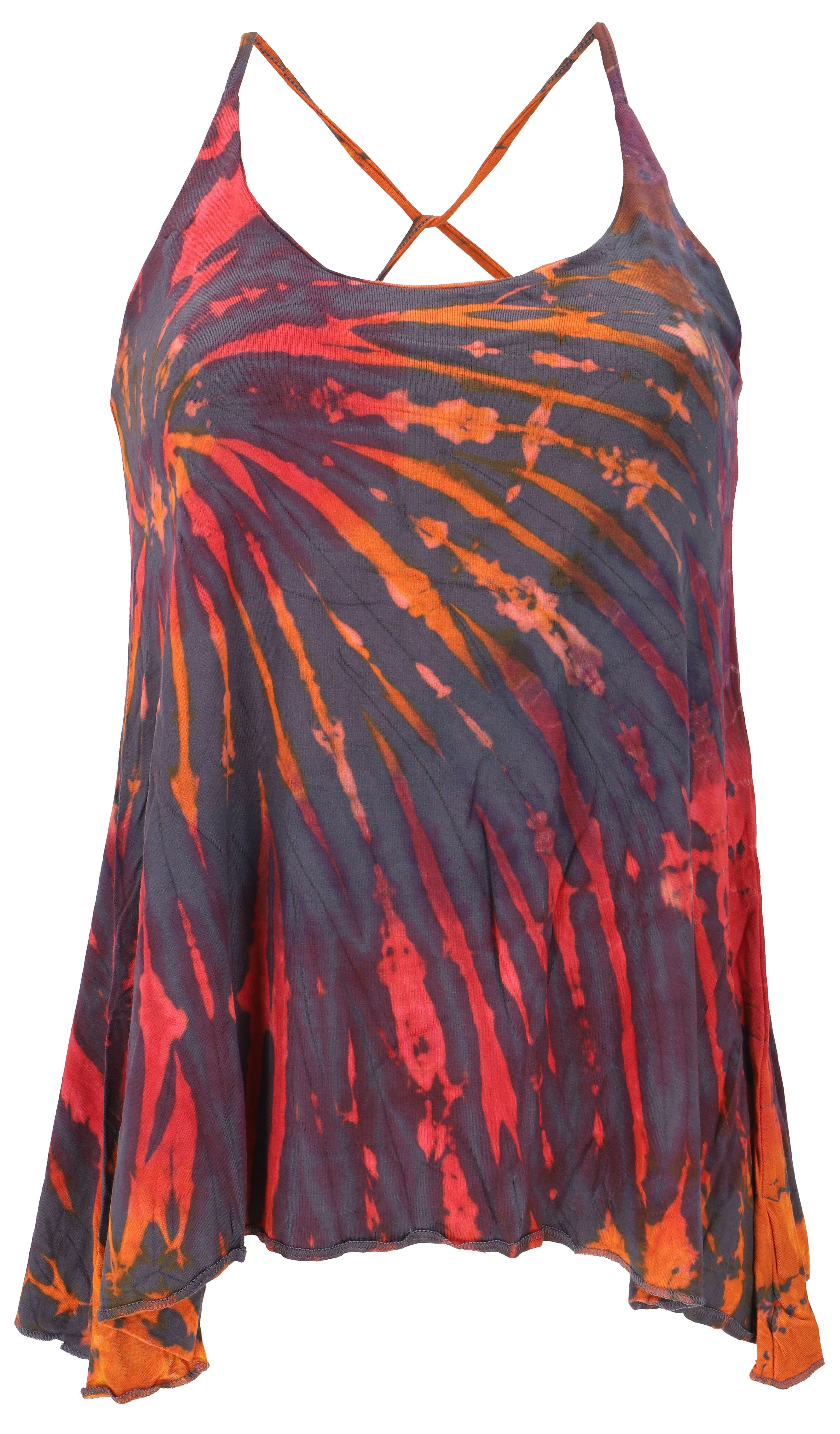 Guru-Shop T-Shirt Sommerliches Boho Batik Top, günstig online kaufen