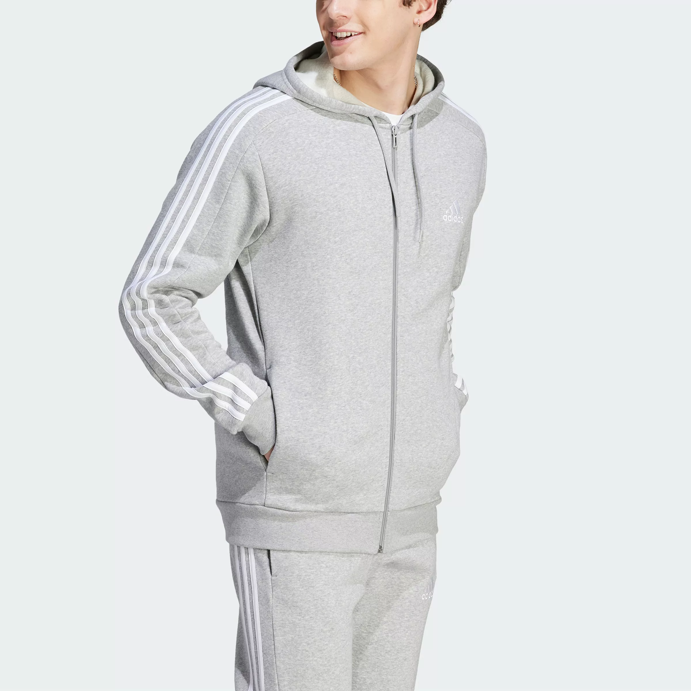 adidas Sportswear Kapuzensweatjacke "ESSENTIALS 3STREIFEN KAPUZENJACKE" günstig online kaufen