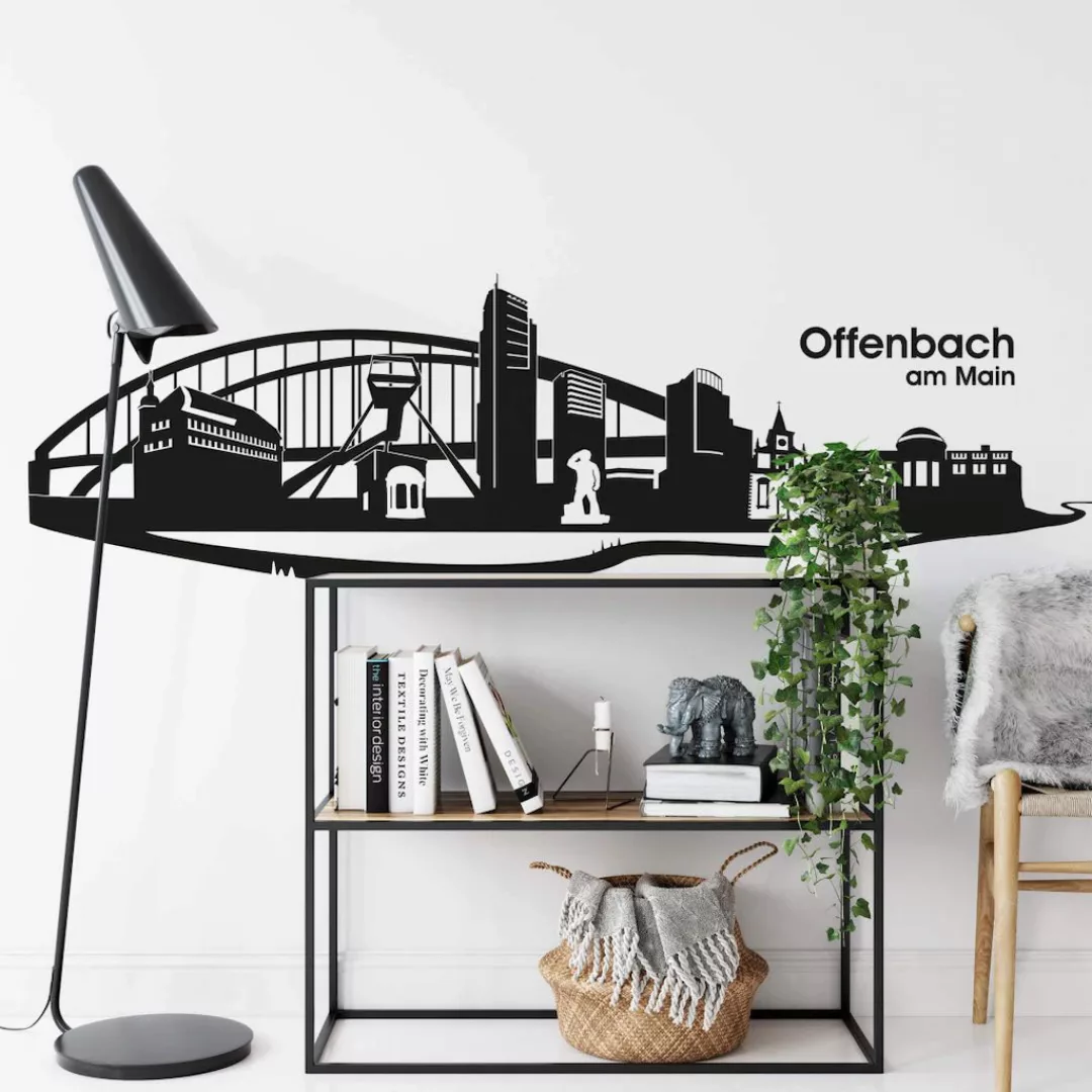 Wall-Art Wandtattoo »Stadt Skyline Offenbach 120cm«, (1 St.), selbstklebend günstig online kaufen