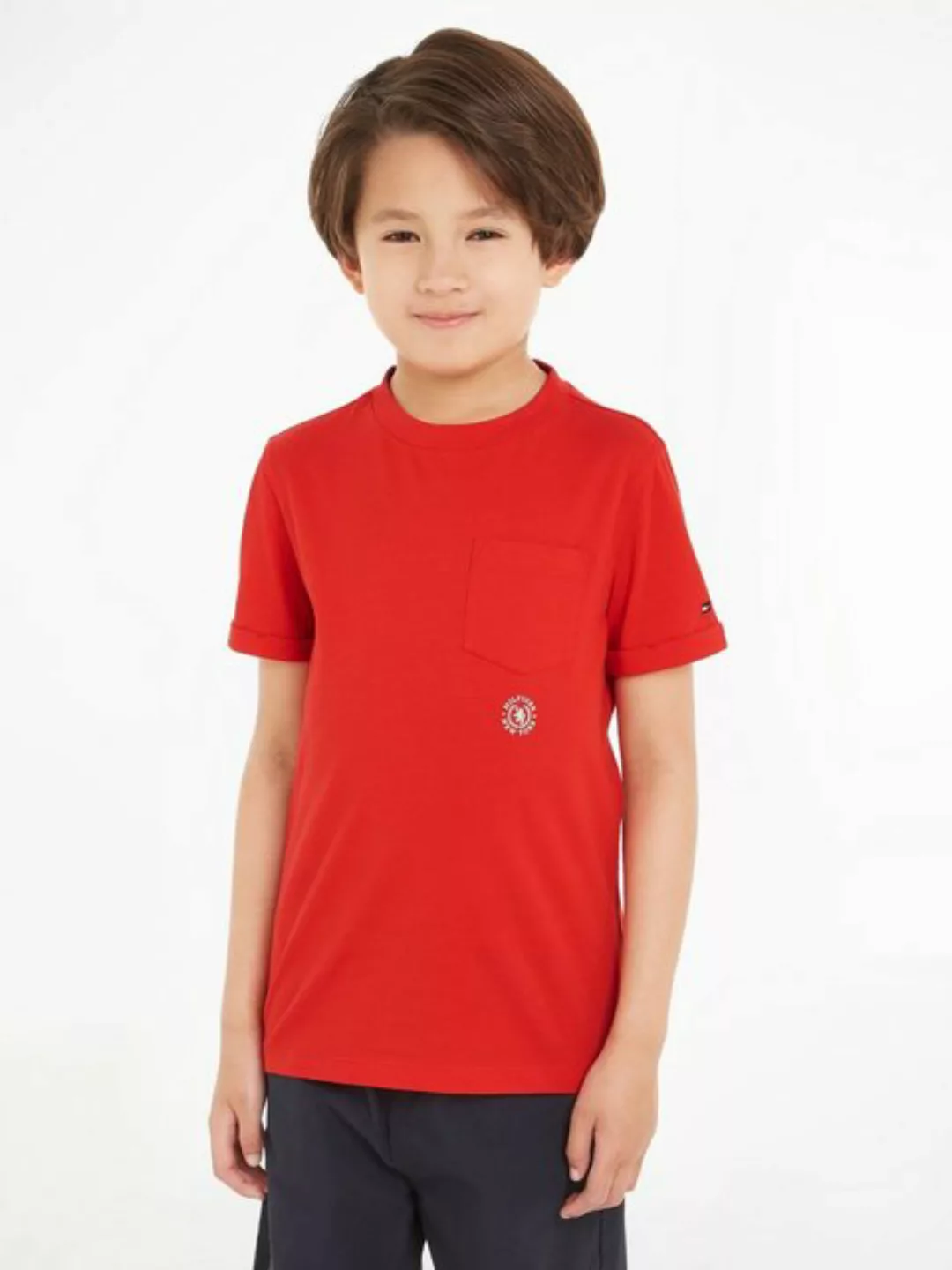 Tommy Hilfiger T-Shirt CREST LOGO POCKET TEE S/S mit Brusttasche günstig online kaufen