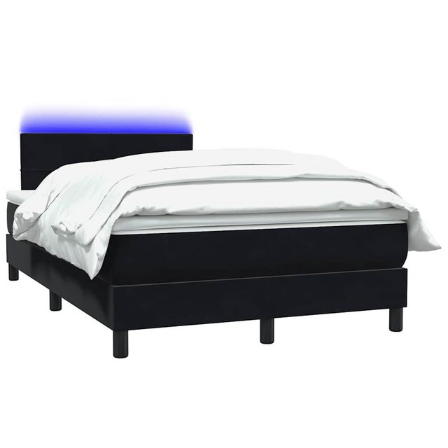 vidaXL Bett Boxspringbett mit Matratze Schwarz 120x210 cm Samt günstig online kaufen