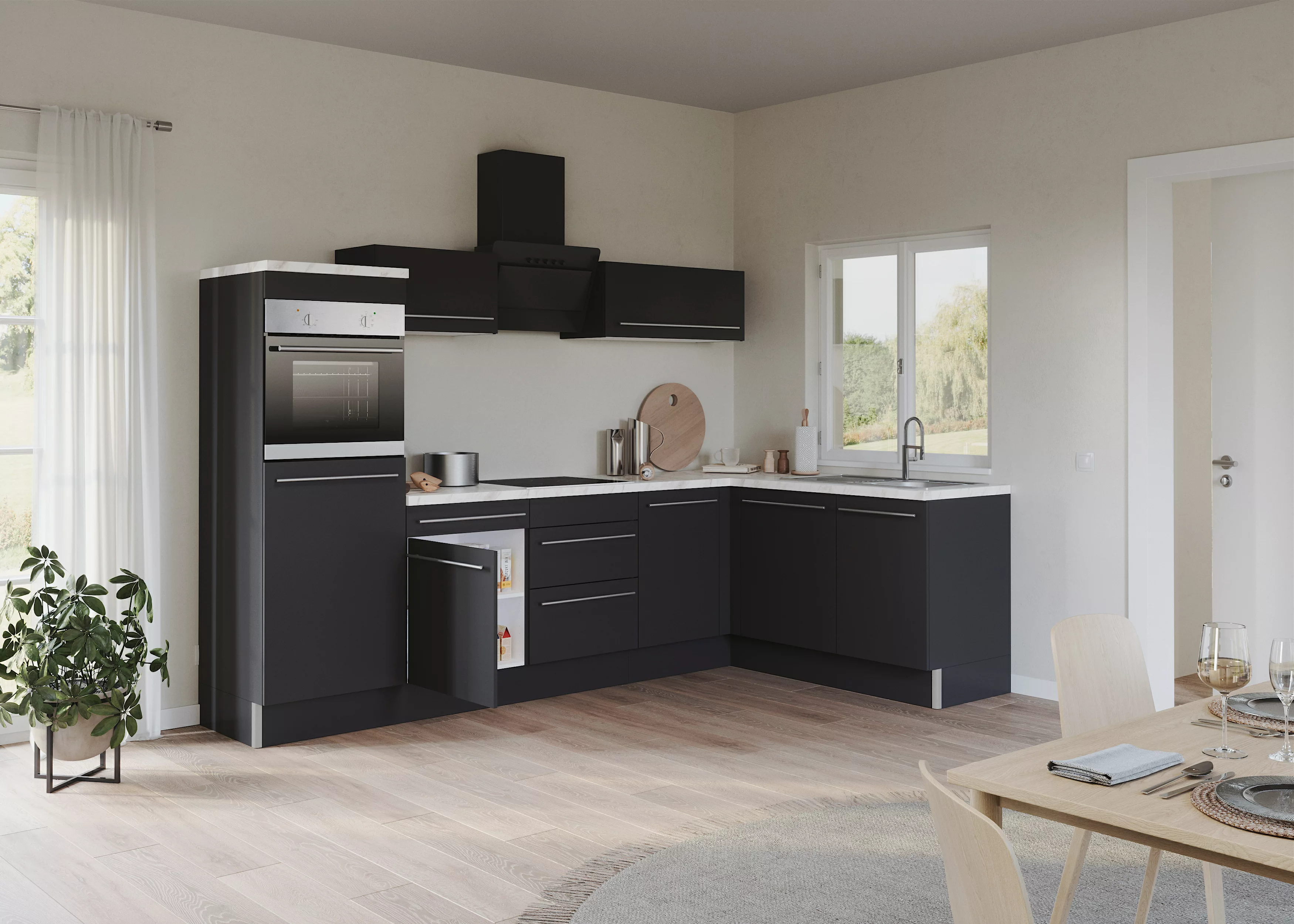 KOCHSTATION Küche »KS-Bern2«, Stellmaße 295 x 175 cm, wahlweise mit E-Gerät günstig online kaufen