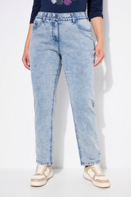 Ulla Popken Regular-fit-Jeans Boyfriend-Jerseyjeans weites Bein Komfortbund günstig online kaufen