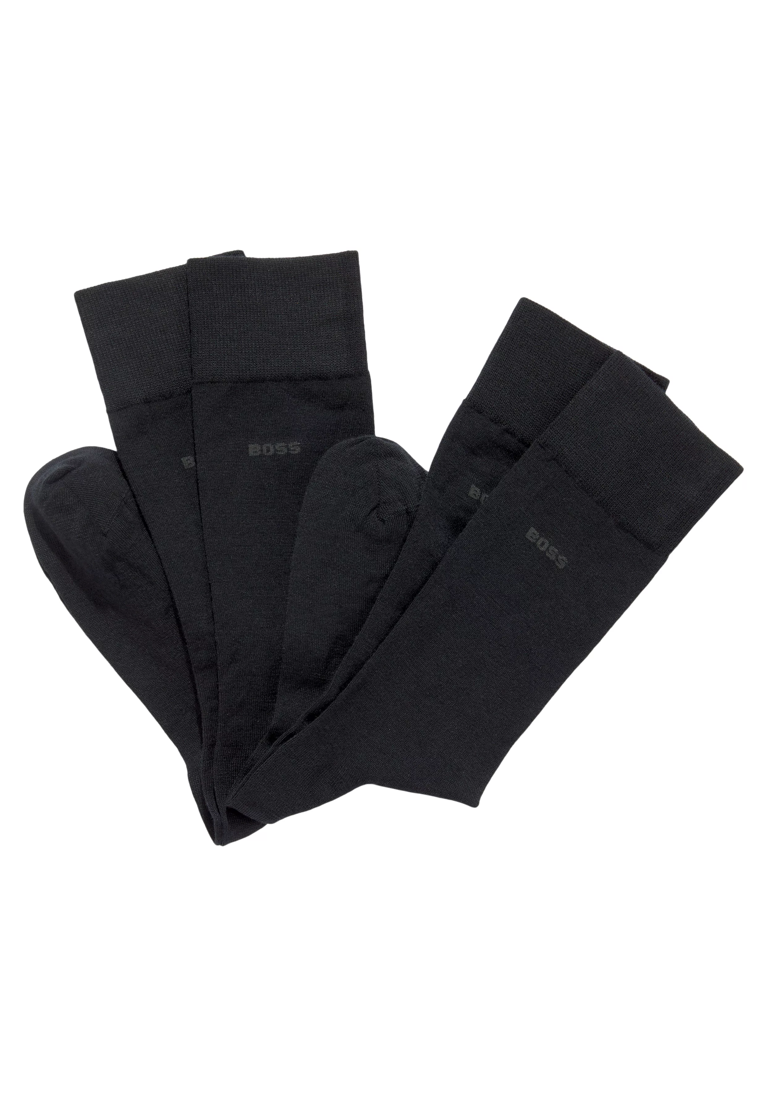 BOSS Socken "2P RS Uni WO", (Packung, 2er Pack), mit eingesticktem Markenlo günstig online kaufen